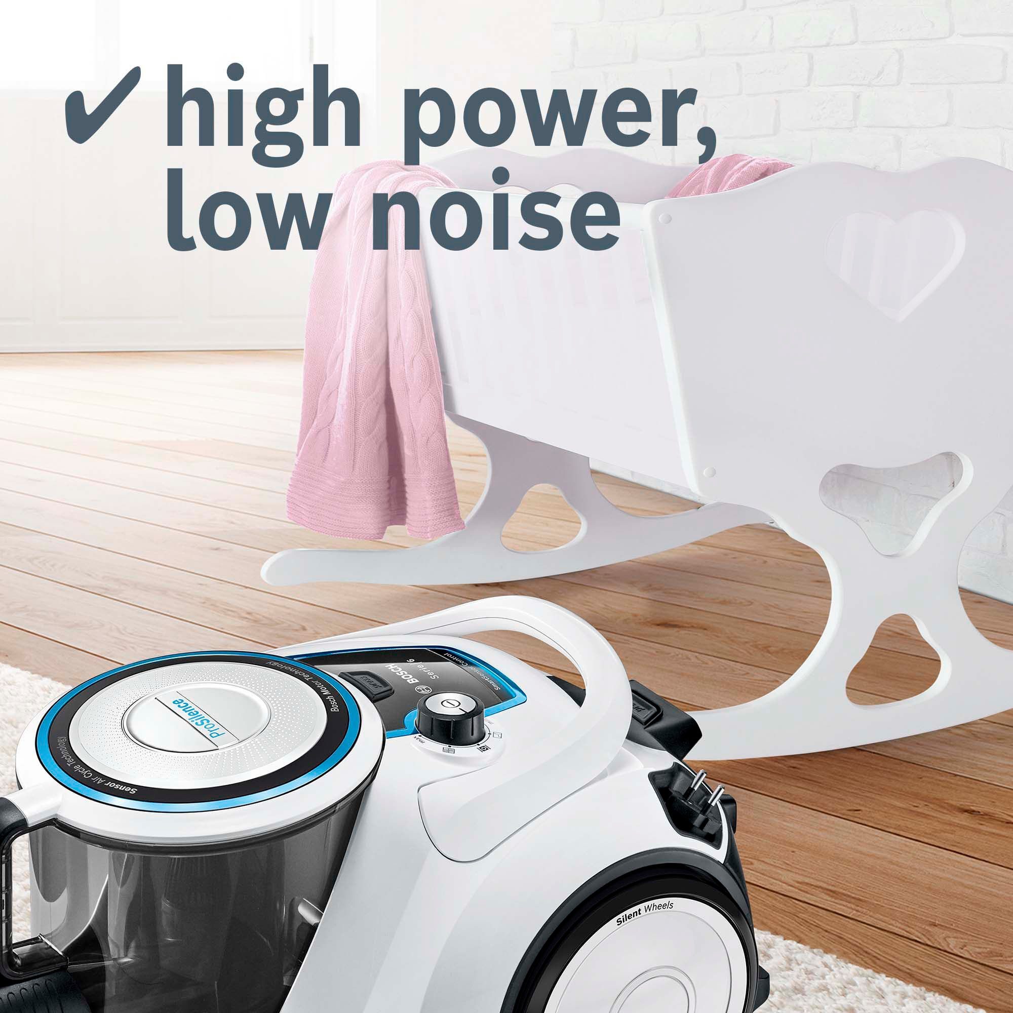 BOSCH Stofzuiger Serie 6 ProSilence BGC41LSIL, hygiënefilter, 10 jaar motorgarantie