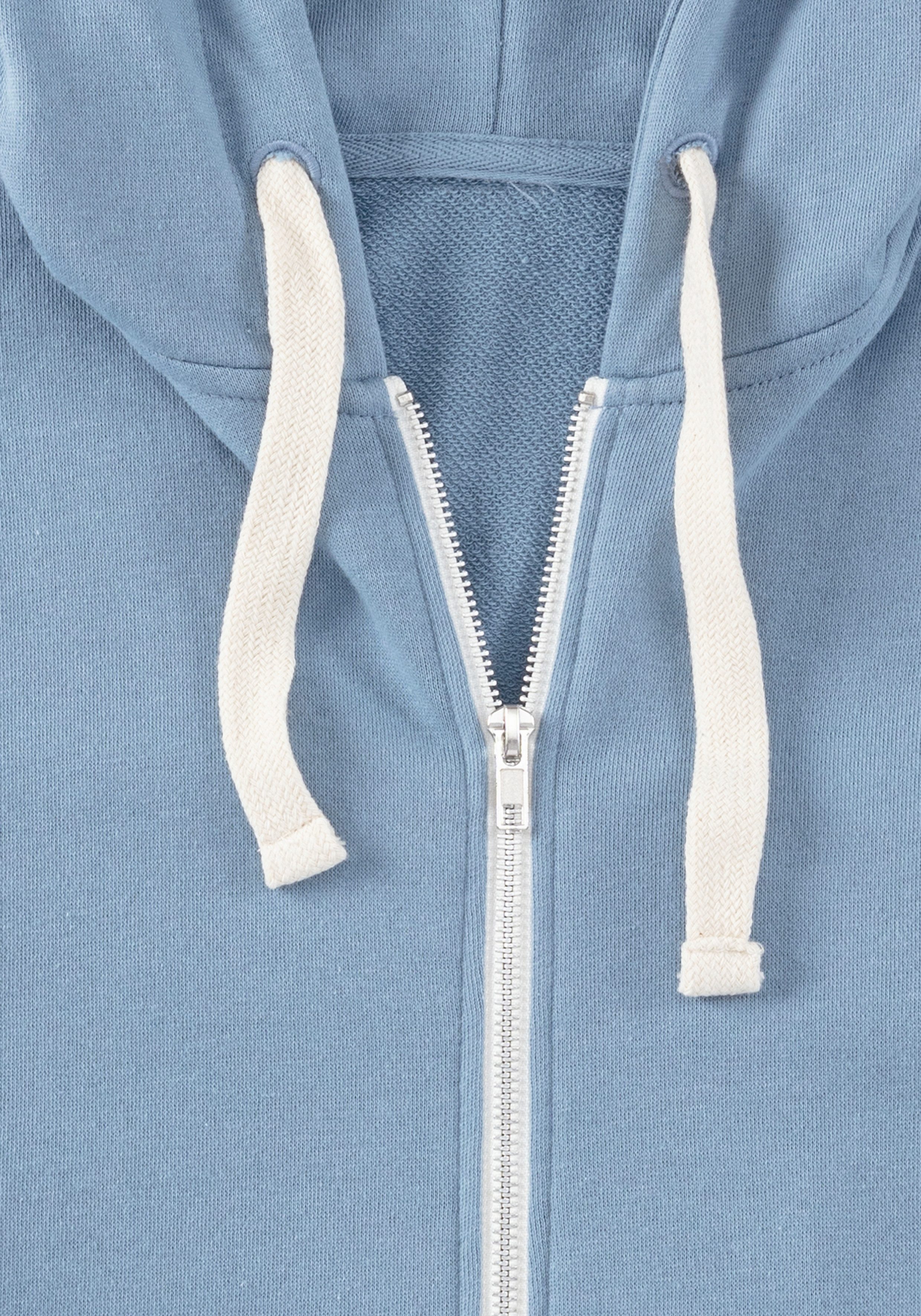 KangaROOS Capuchonsweatvest met capuchon, contrasterende rits en contrasterende banden