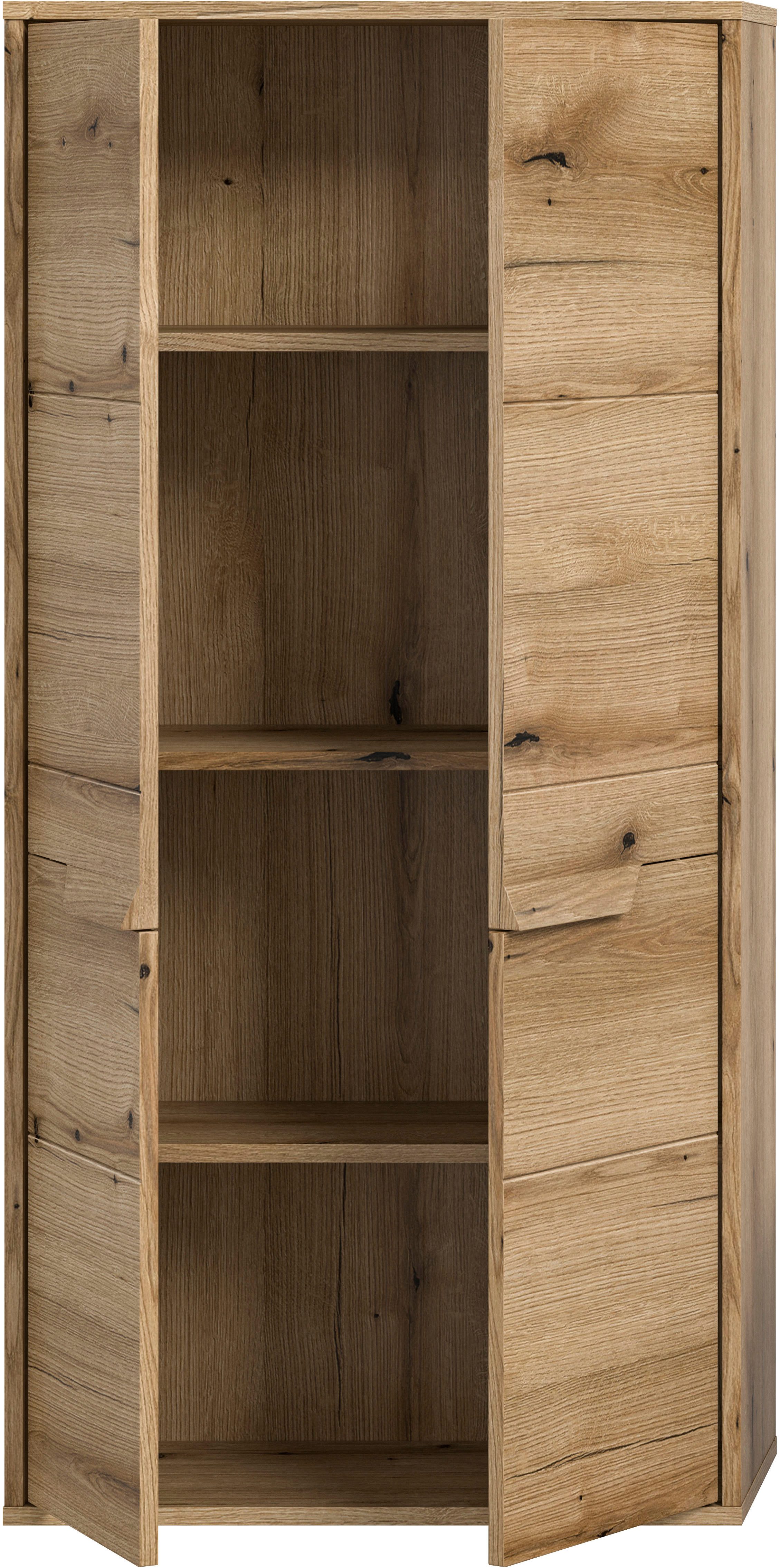 welltime Halfhoge kast Kayu, hoogte 132 cm, staand/hangend te monteren, 2 deuren, 3 planken