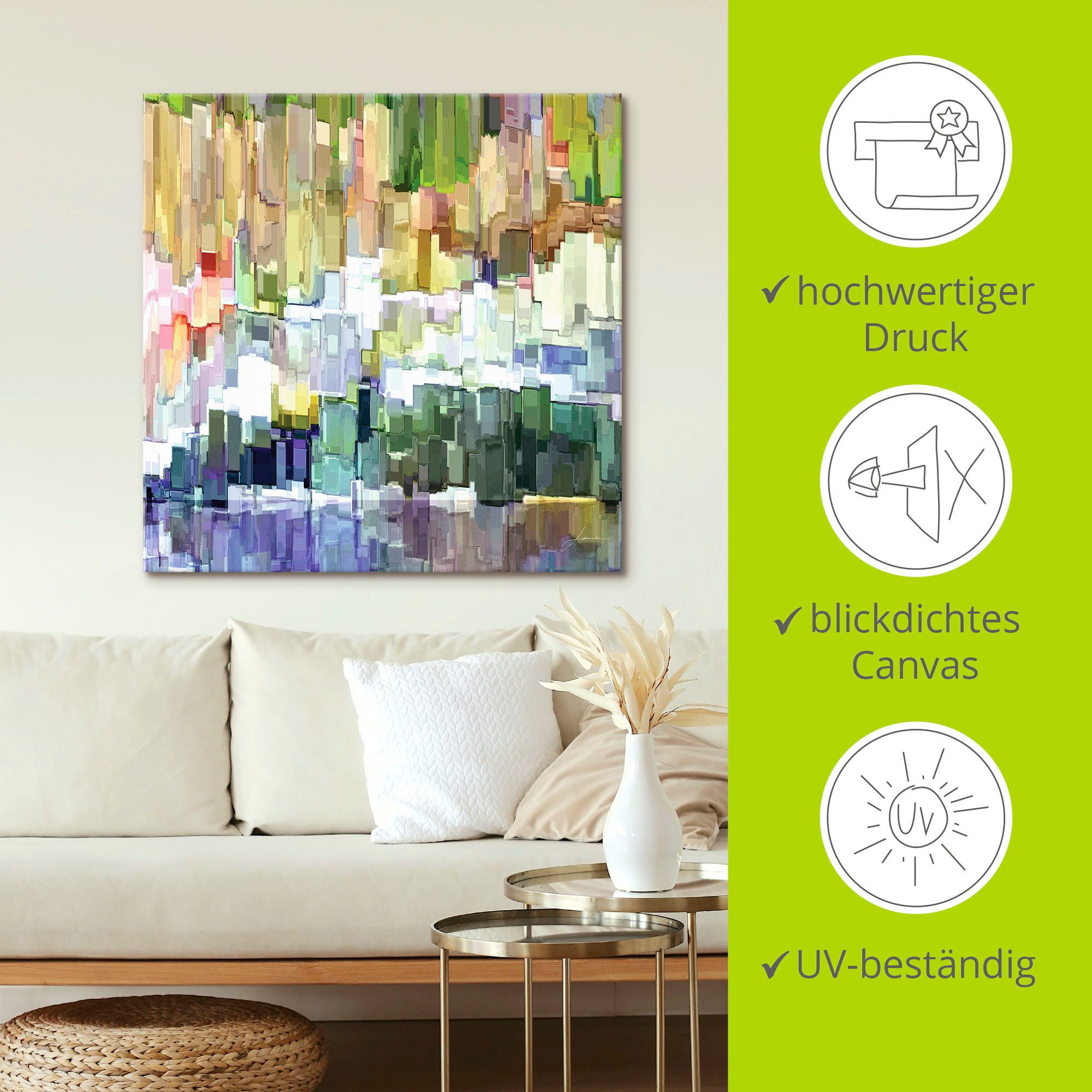 Artland Artprint op linnen Gletsjer III gespannen op een spieraam