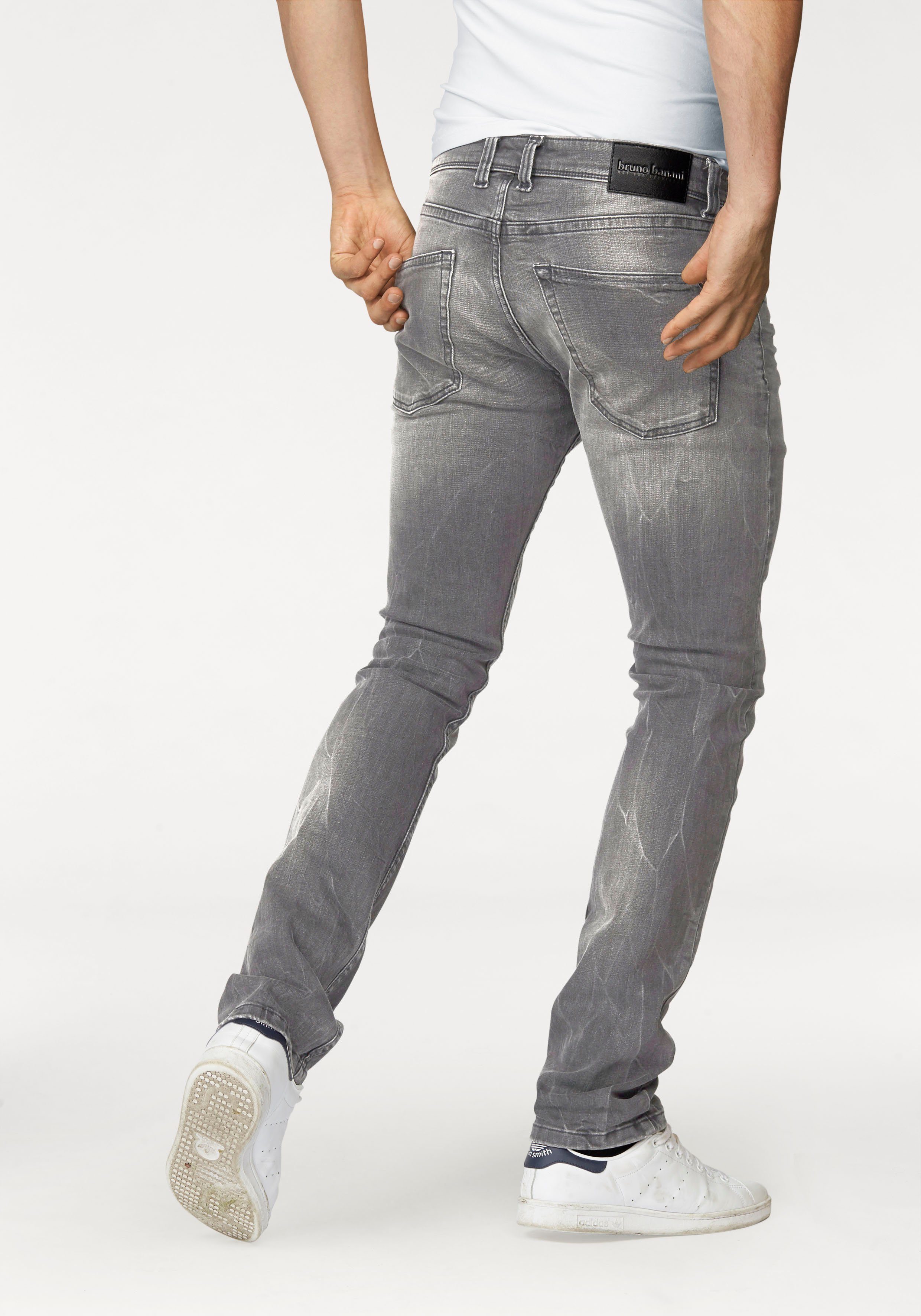Bruno Banani Slim fit jeans Jimmy (stretch) smalle pijp, lage taillehoogte, met knoopsluiting