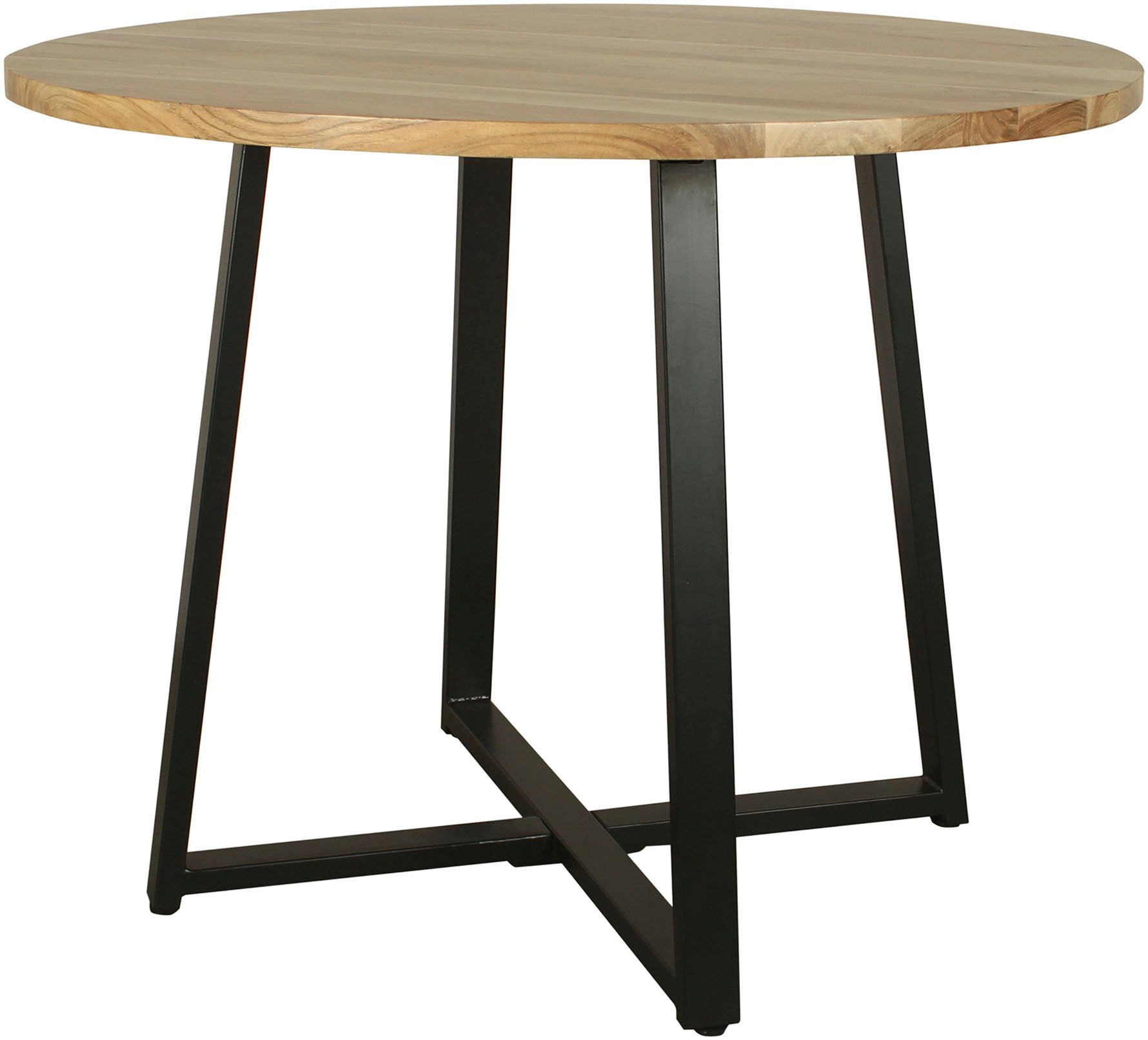 byLIVING Eettafel Arrow met 2,5 cm dikke, ronde massief houten tafelblad, d 100, h 77 cm (1 stuk)