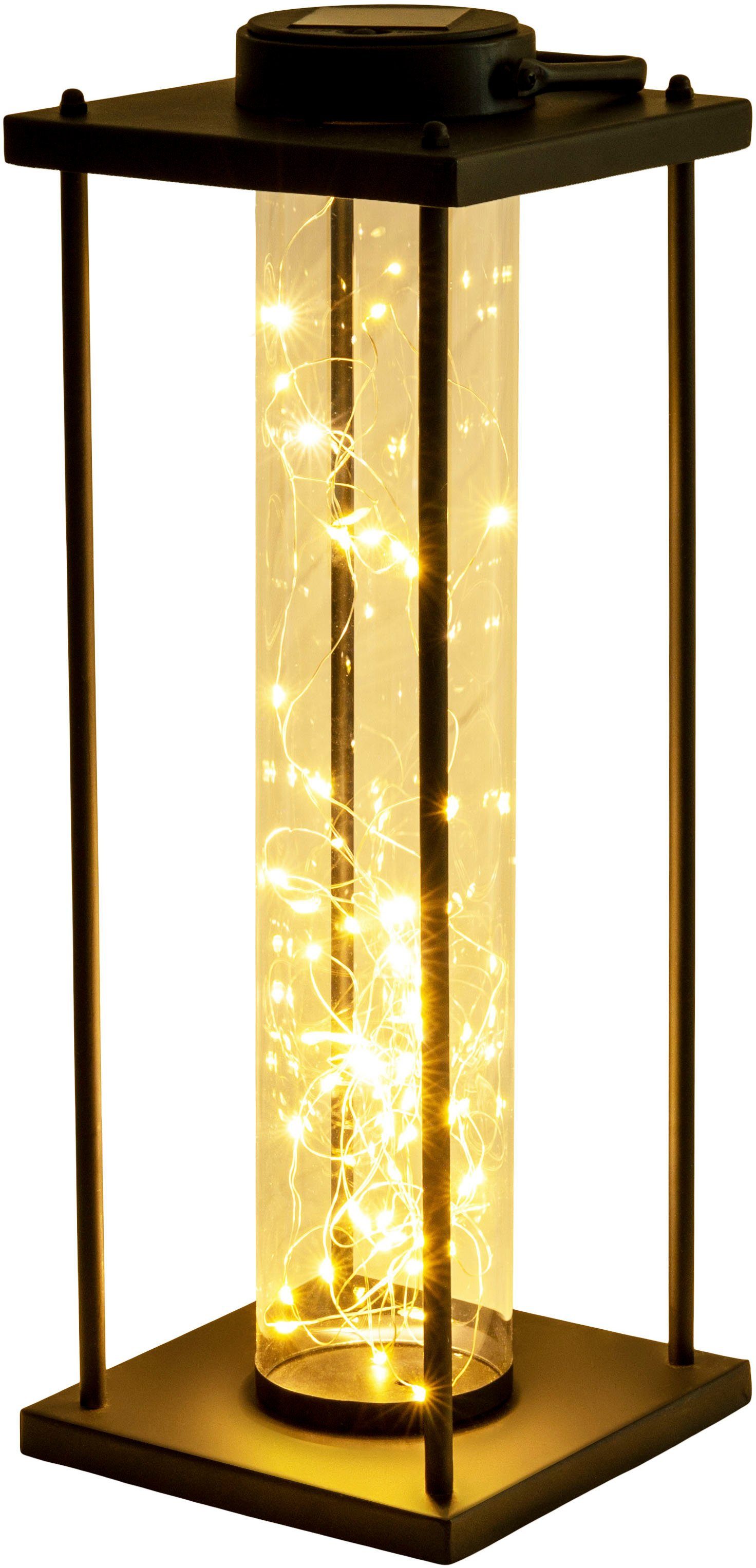 näve Ledsolarlamp Fairylight Frame rechthoekig, kunststof cilinder met led-lichtsnoer warmwit (1 stuk)