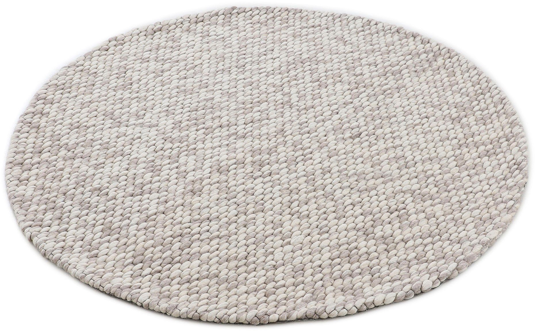 carpetfine Wollen kleed Sina grove structuur, tijdloos design, 100% wol, woonkamer