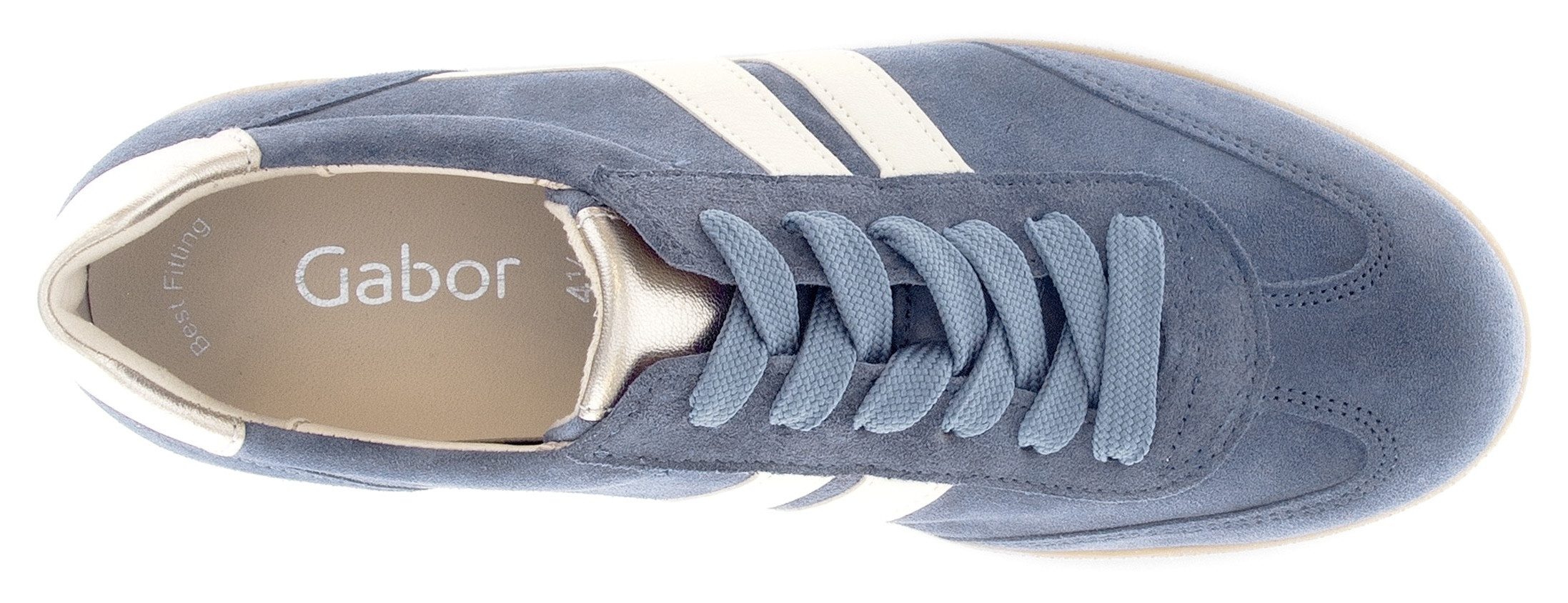 Gabor Plateausneakers , vrijetijdsschoen, halfschoen, veterschoen met gepolsterde schacht