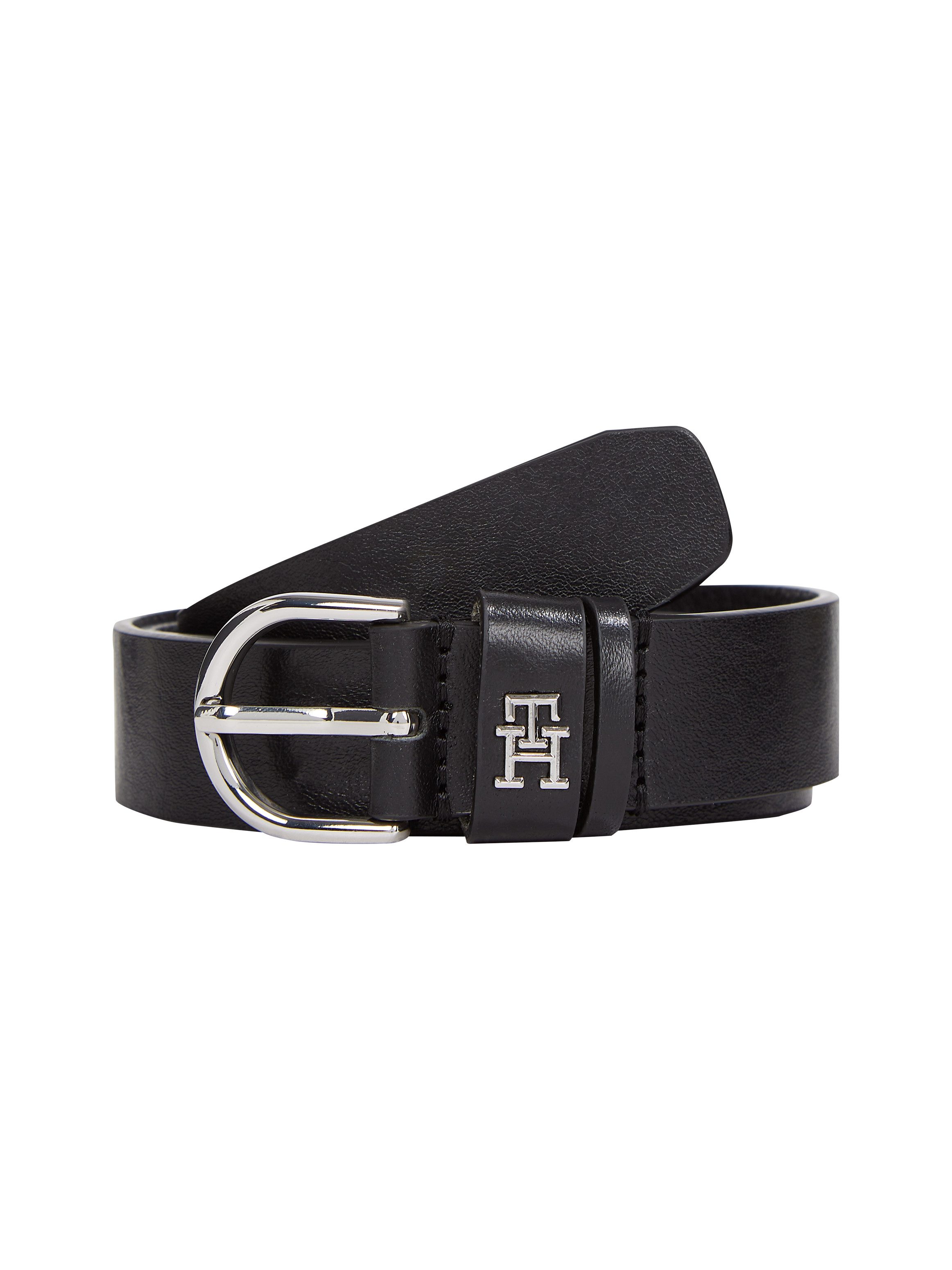 Tommy Hilfiger Leren riem ESSENTIAL EFFORTLESS 2.5 SV Eenvoudige doornsluiting, metalen embleem