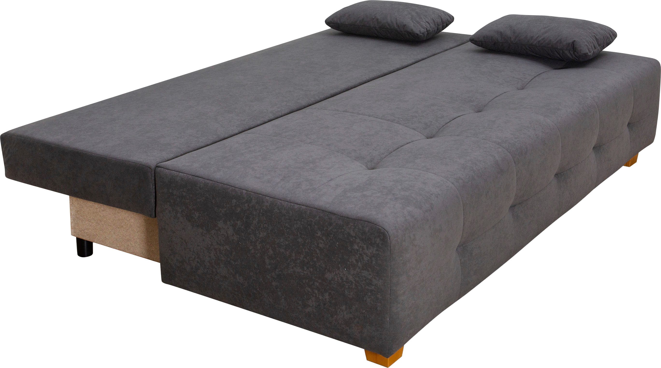 COLLECTION AB Slaapbank Bella Slaapbank, bedlade, bonellvering, rugkussen, armleuningkussen