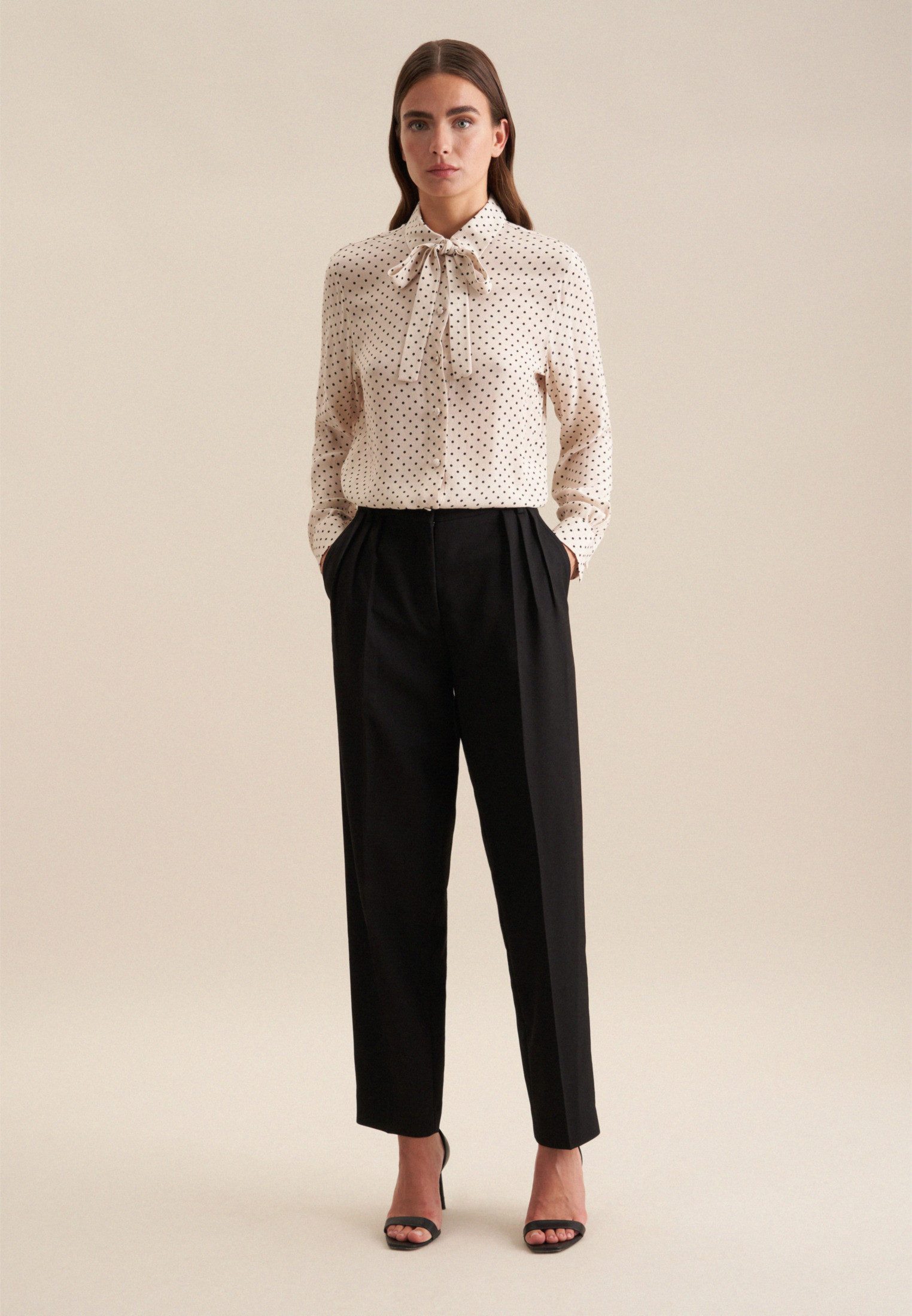 seidensticker Blouse met kraagstrik