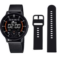 lotus smartwatch smartime, 50016-1 (set, 2-delig, met zwarte silicone, verwisselbare armband) zwart
