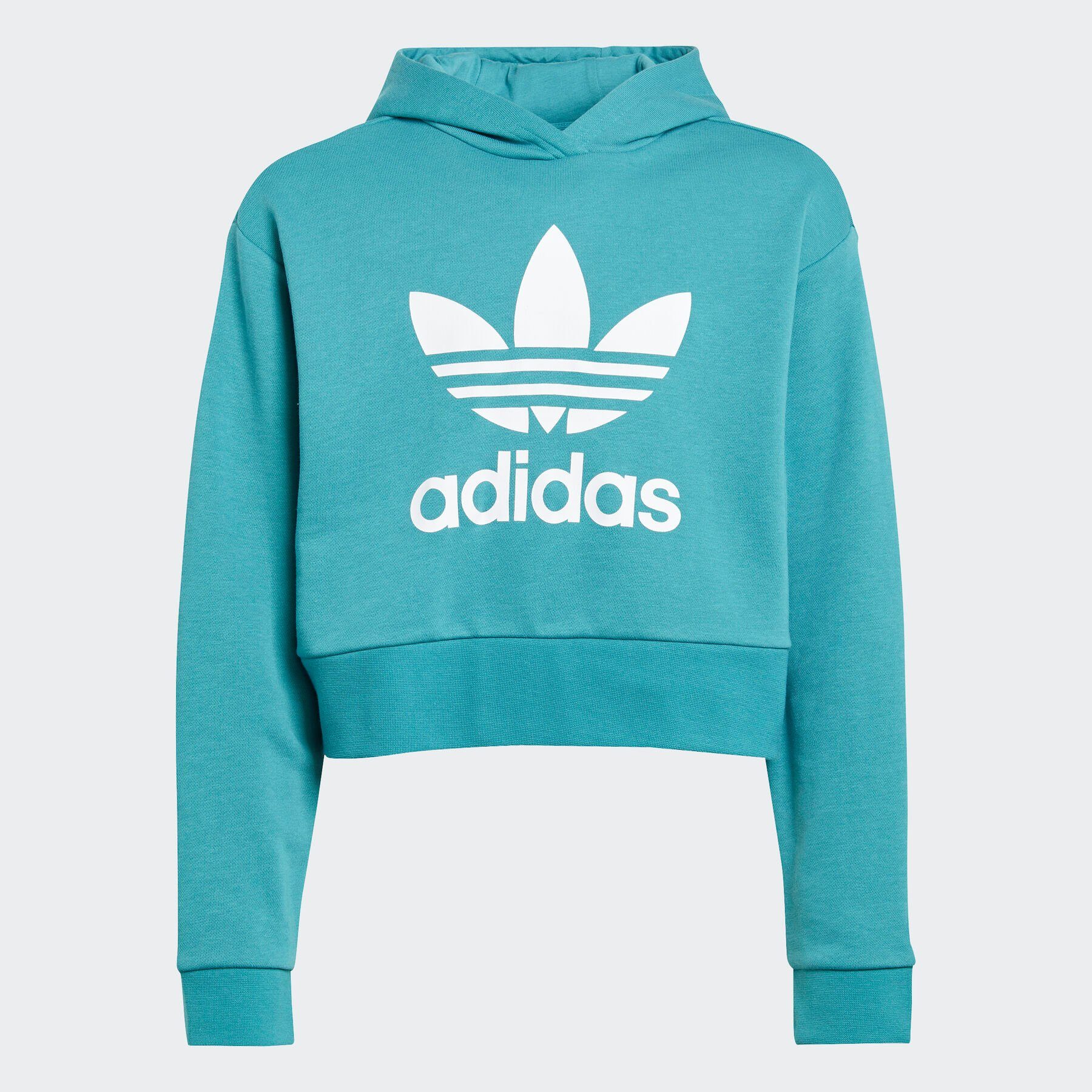 Adidas originals outlet trefoil crop hoodie