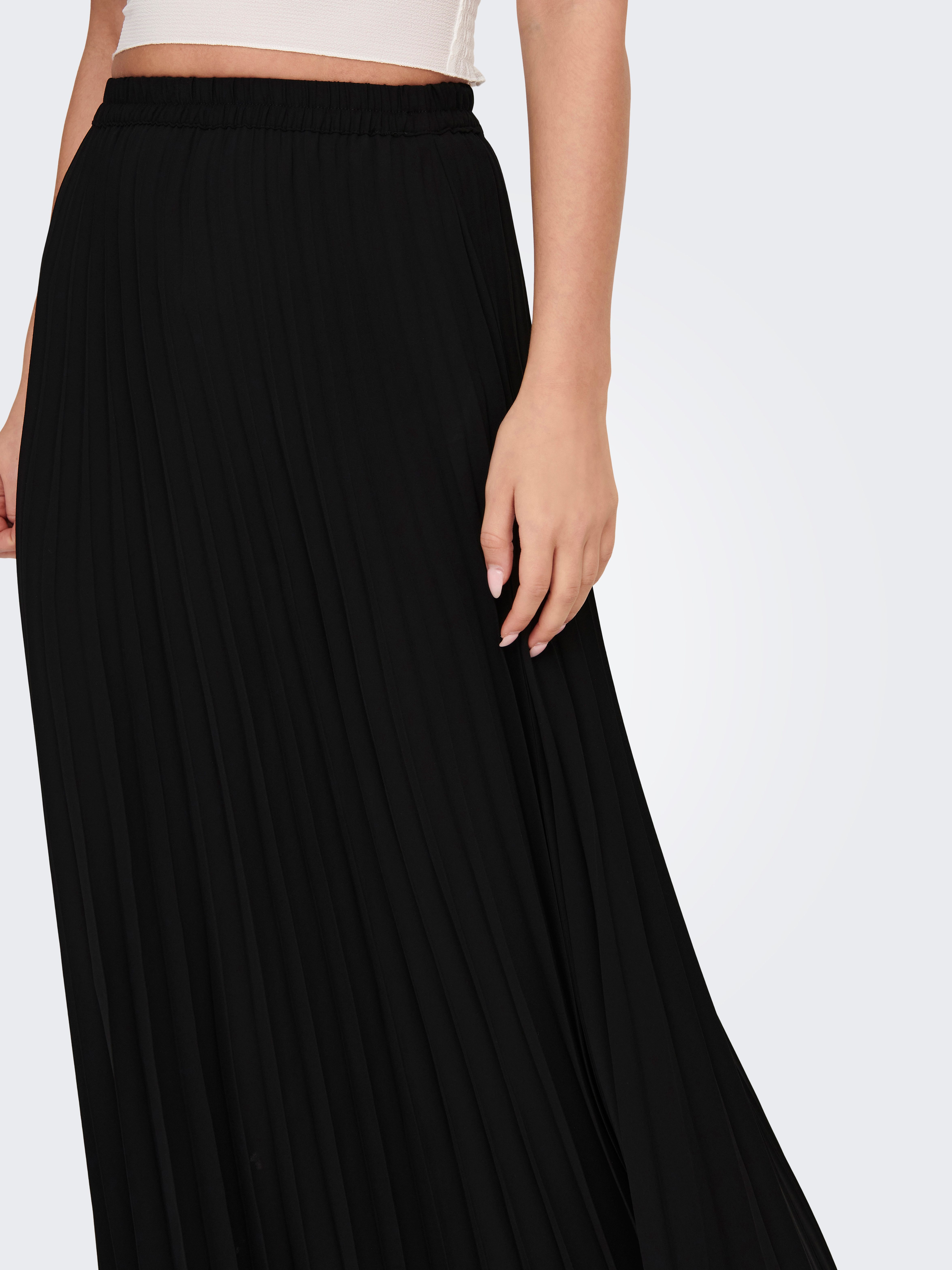 Only Plissérok ONLALMA LIFE POLY PLISSE SKIRT SOLID