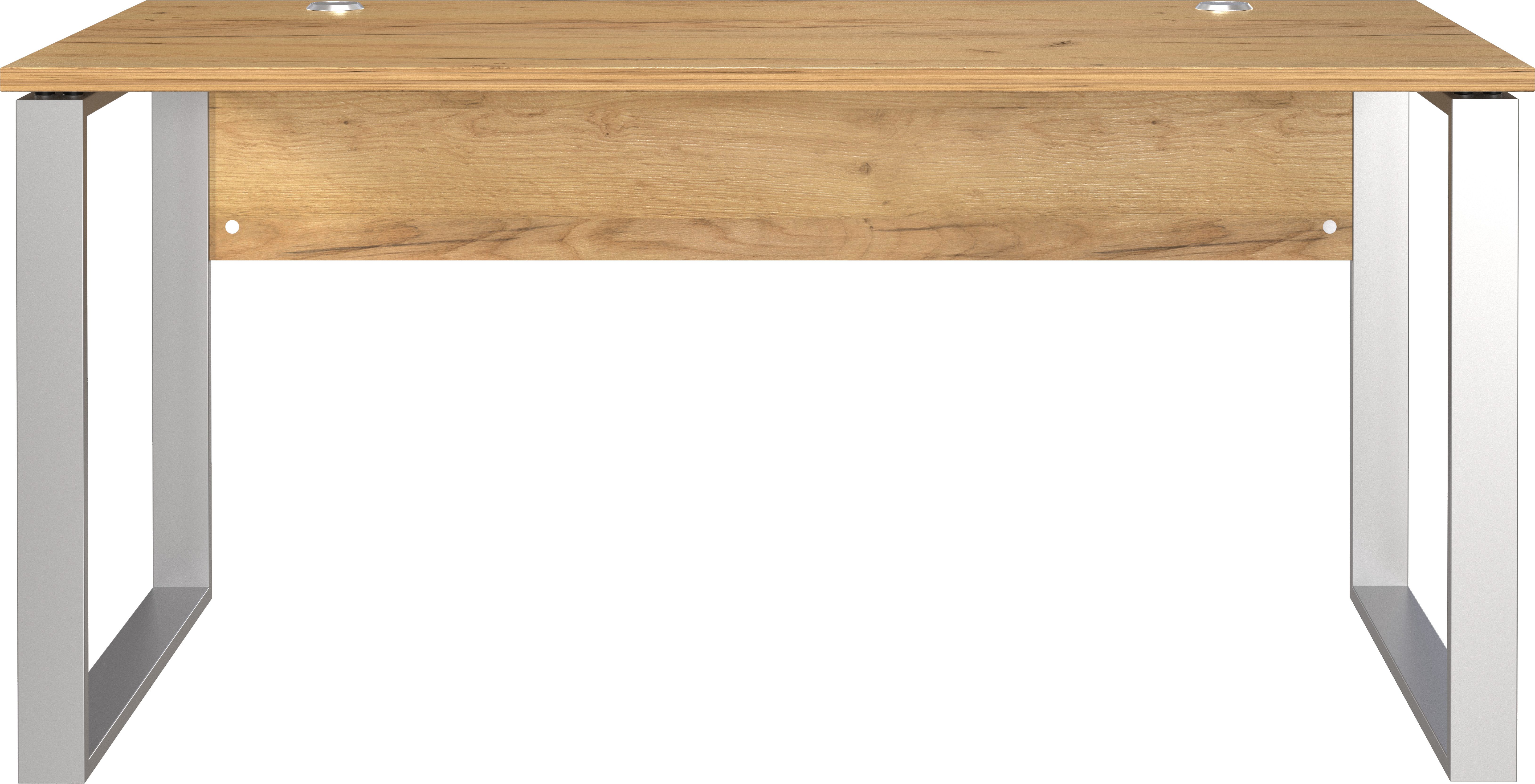 GERMANIA Bureau Altino Sleden van metaal, 2x kabeldoorvoer, breedte 160 cm, Made in Germany bureaus beige