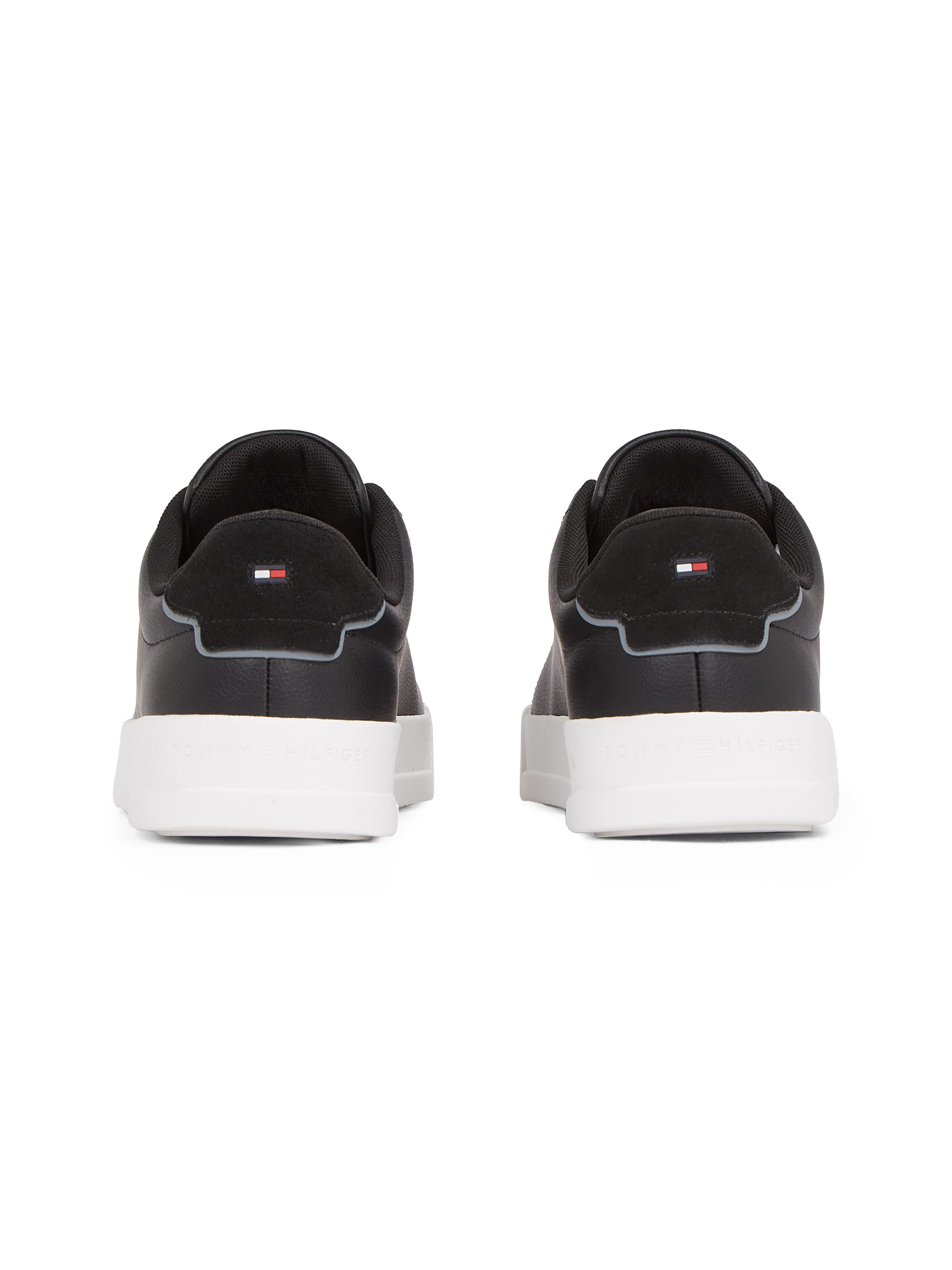 Tommy Hilfiger Plateausneakers TH COURT LTH DETAIL ESS , vrijetijdsschoen, lage schoen, veterschoen met zijlijk logo-opdruk