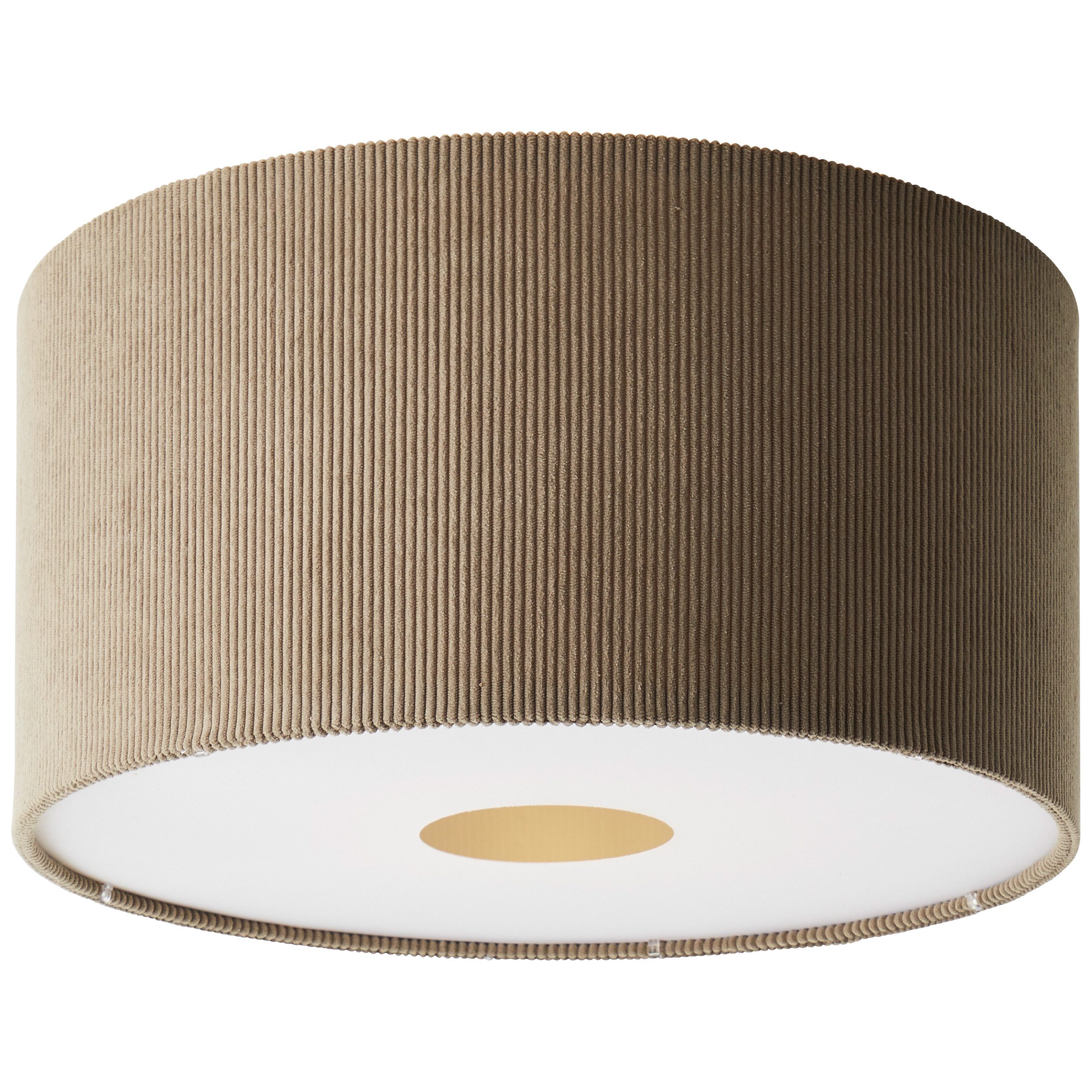 Brilliant Leuchten Plafondlamp TONY met cord-lampenscherm, 23 x 45 cm, e27, textiel, grijs (1 stuk)