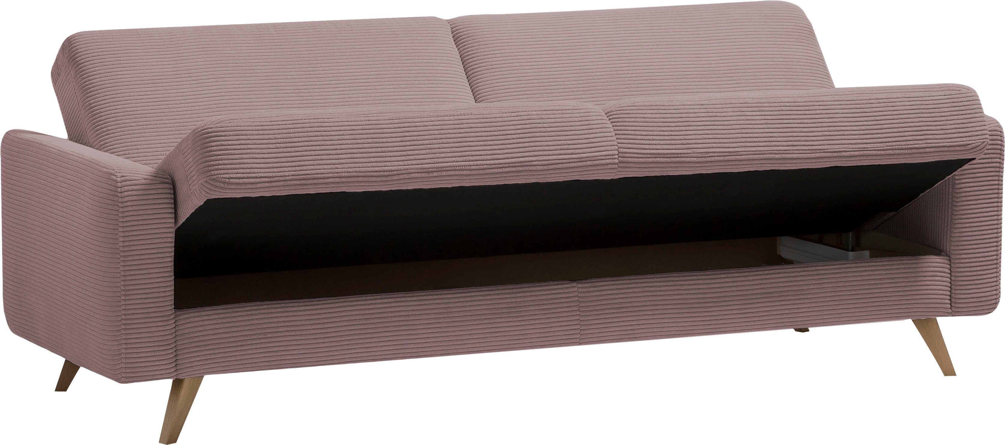 exxpo - sofa fashion 3-zitsbank Samso, elegant en comfortabel, actuele cord bekleding, kantelbank