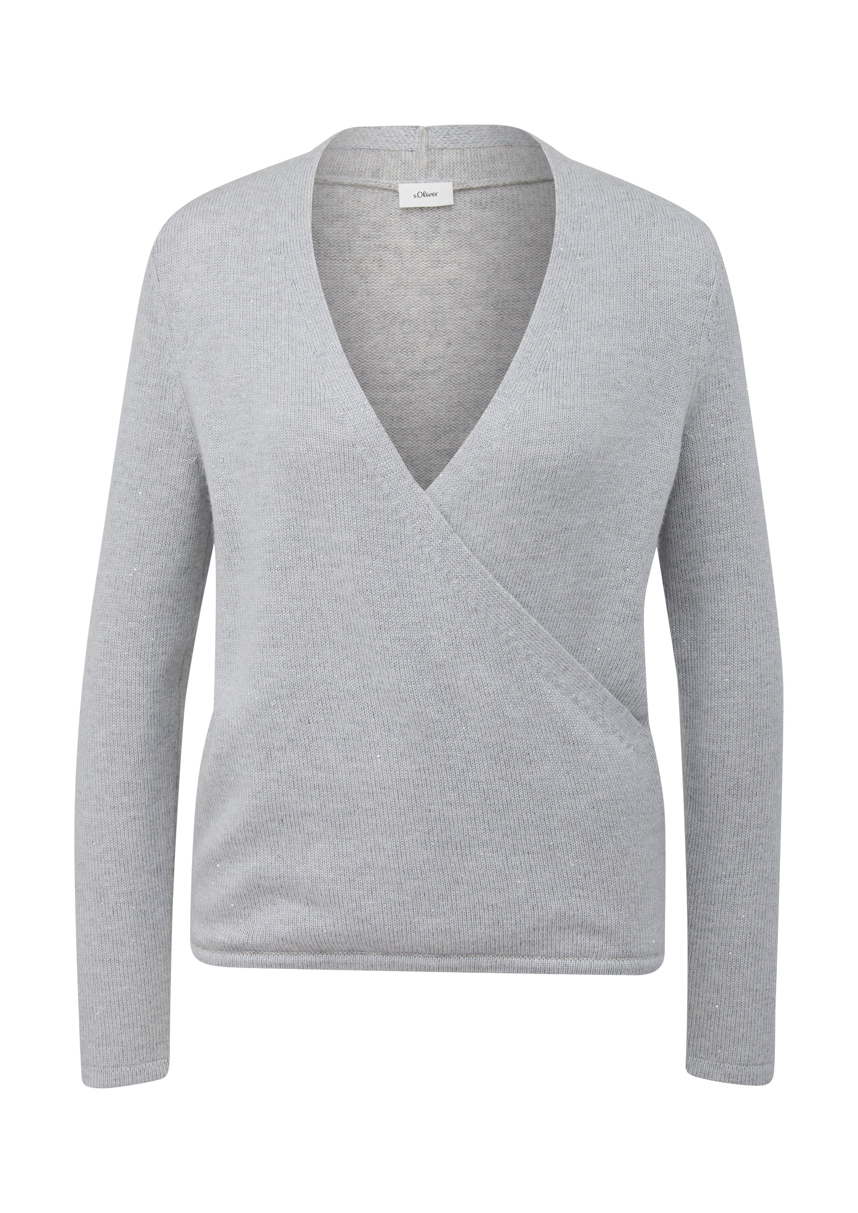 s.Oliver BLACK LABEL Gebreide trui in wikkel-look