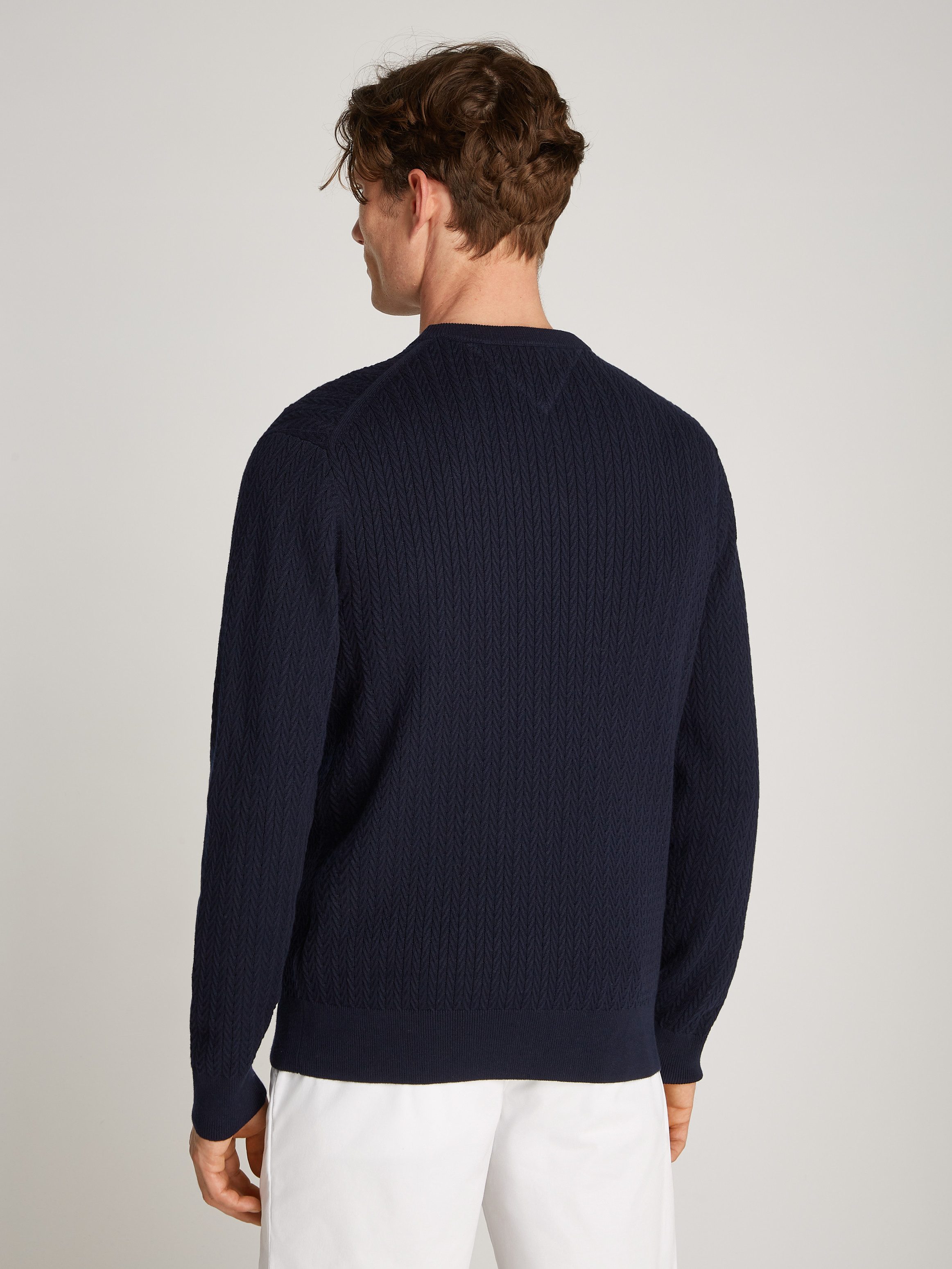 Tommy Hilfiger Gebreide trui HERRINGBONE STRUCTURE C NK