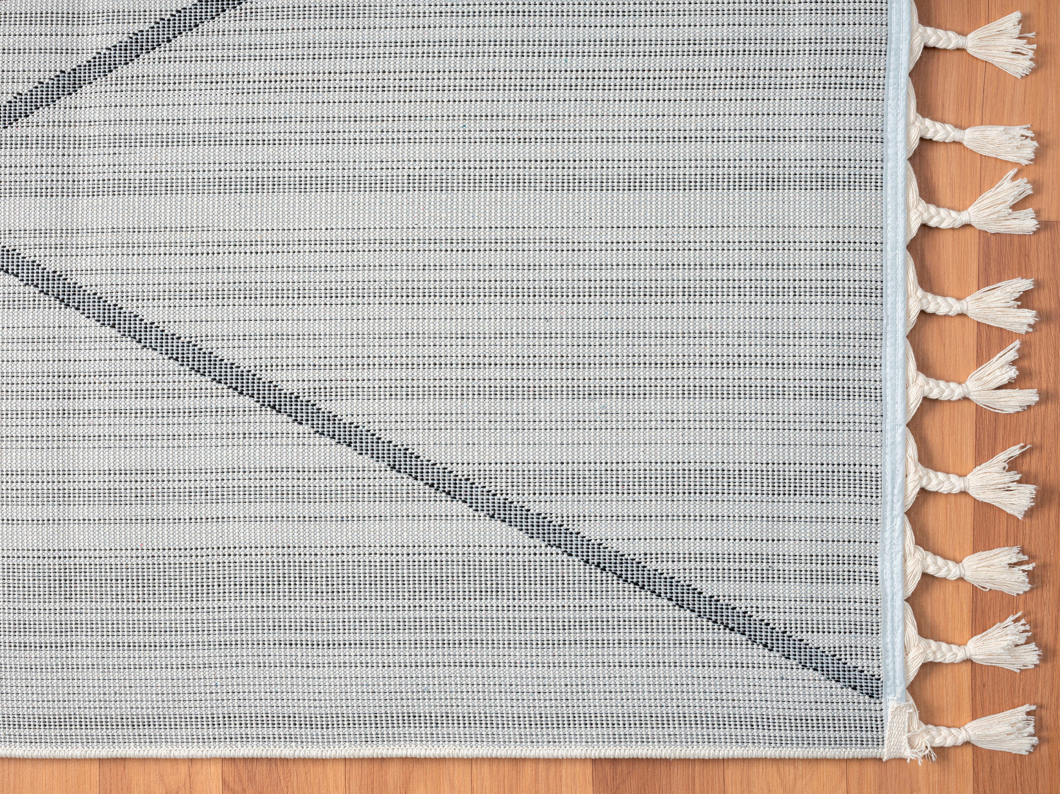 Myflair Möbel & Accessoires Hoogpolig vloerkleed Moroccan Pattern modern, marokkaans ontwerp, ruitenpatroon, zacht, met franjes