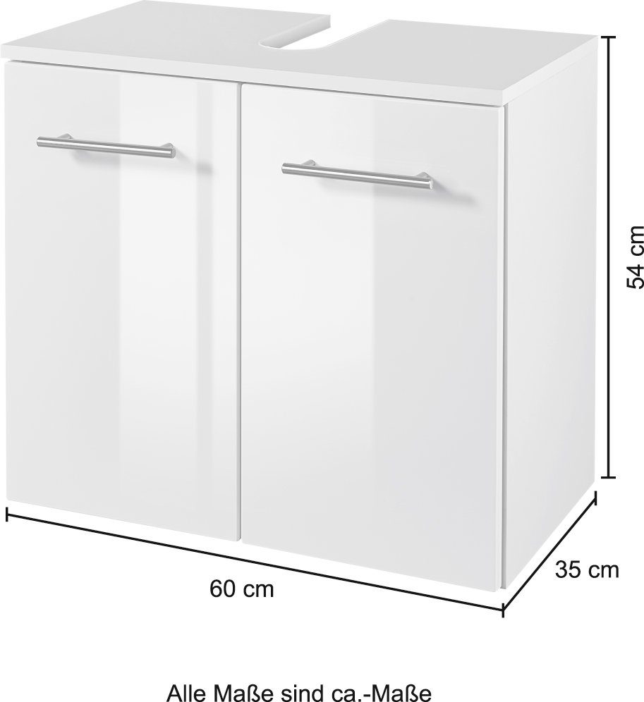welltime Wastafelonderkast Trento, in verschillende designs en kleuren Badkamermeubel, breedte 60 cm, badkamerkast wastafelonderkast wastafelonderkast