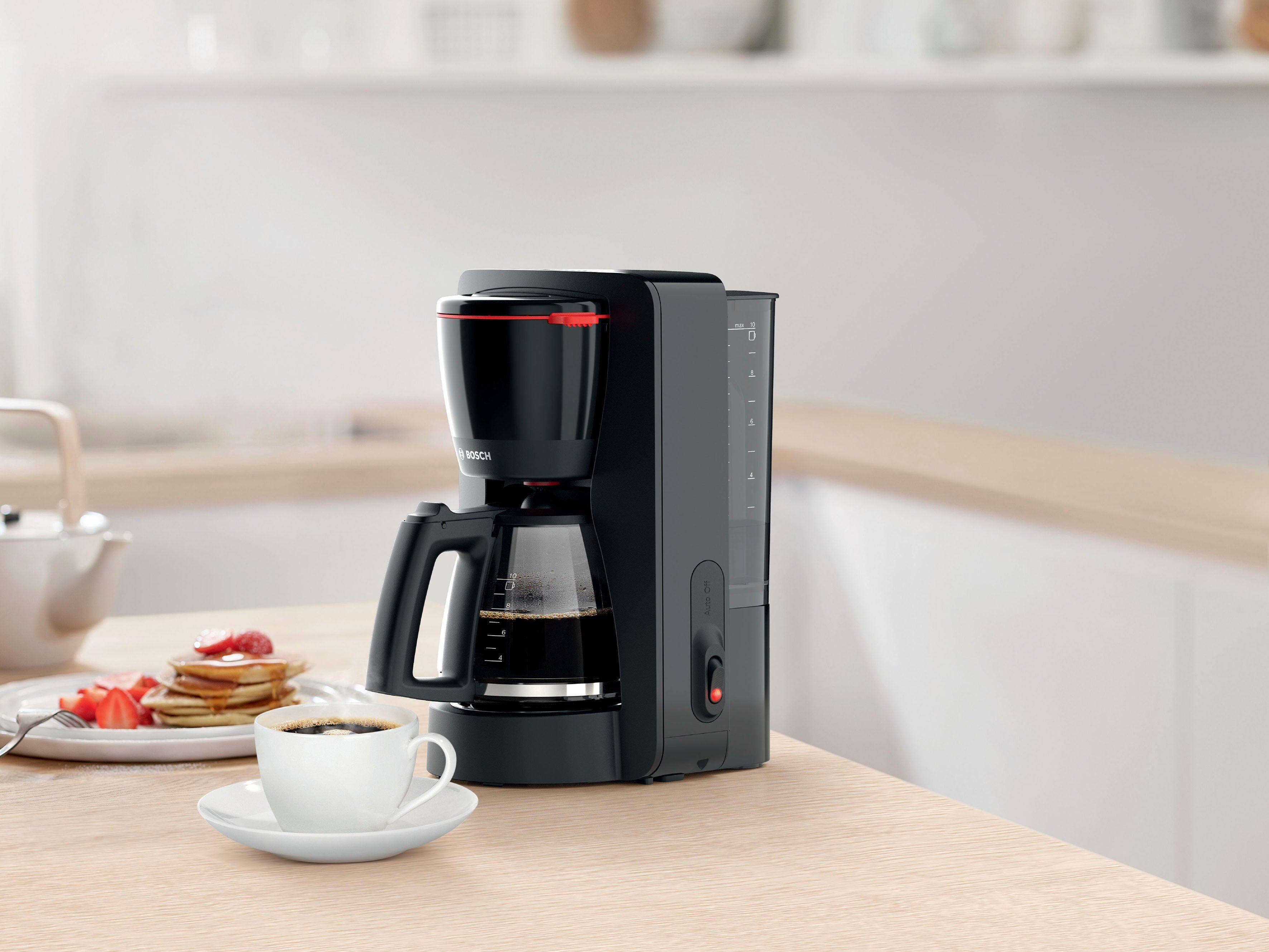 BOSCH Filterkoffieapparaat MyMoment TKA2M113, 1,25 l, voor 10-15 kopjes, glazen kan, 40 min. warmhoudfunctie, 1200 w