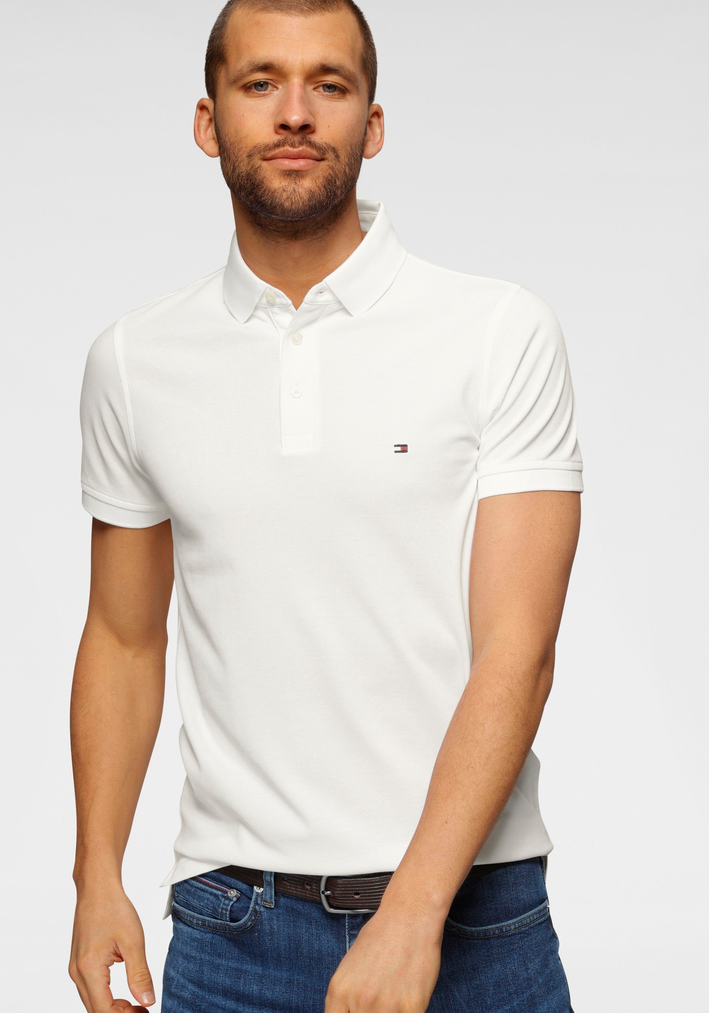 Tommy Hilfiger Poloshirt 1985 SLIM POLO hoogwaardige katoen-piqué kwaliteit