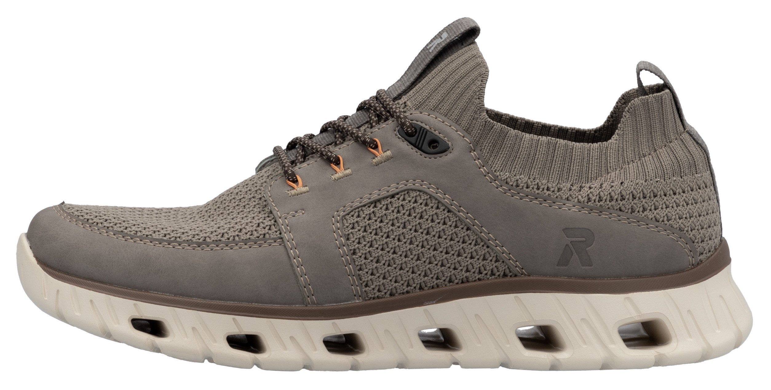 RIEKER Sport Slip-on sneakers , lage schoen, vrijetijdsschoen, slipper met modieuze loopzool
