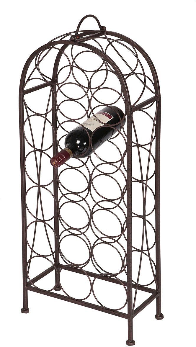 Ambiente Haus Flessenhouder kl. 85 cm- antiek-bruin (1 stuk) wijnrekken maat (LxBxH): 32 x 32 x 85 cm bruin