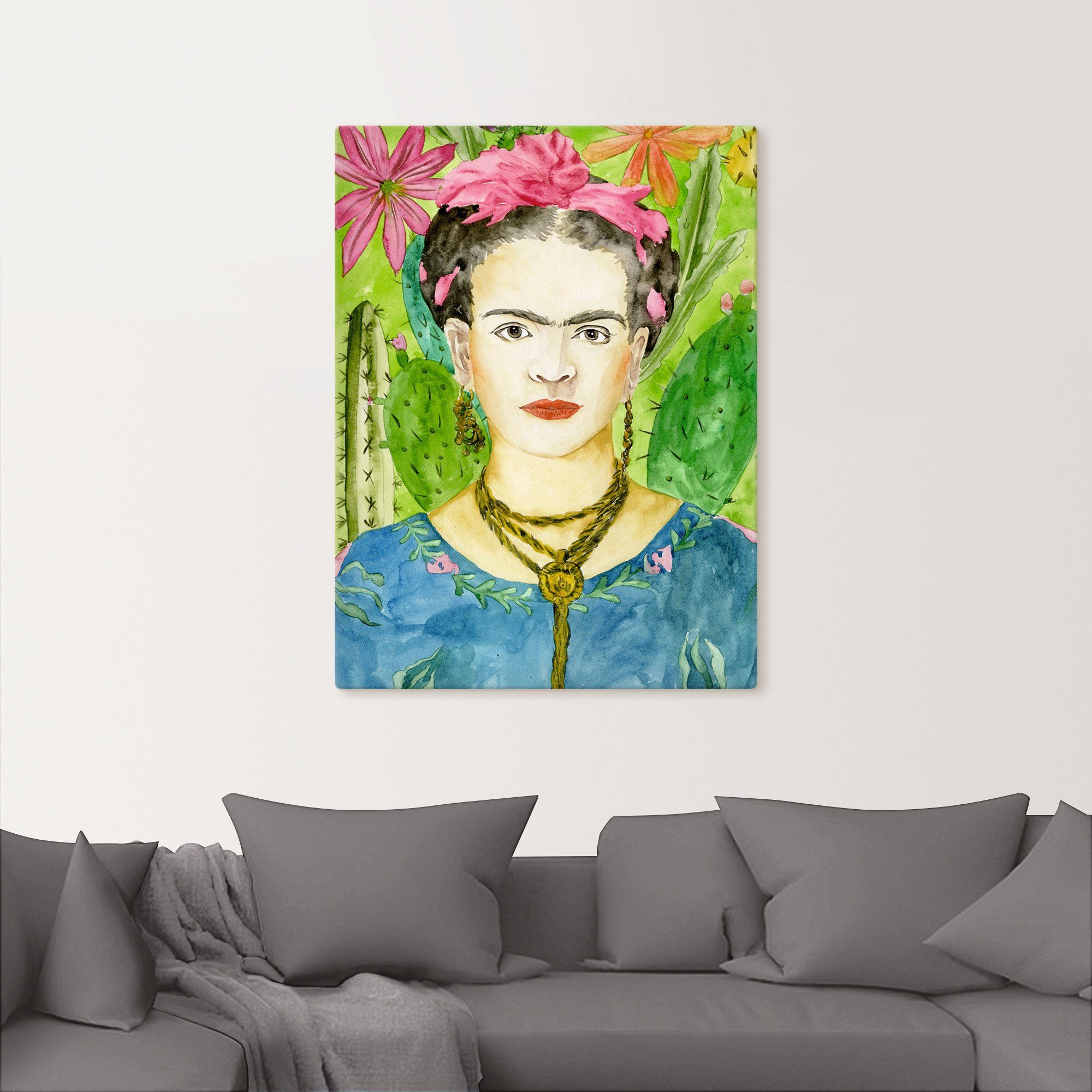 Artland Artprint Frida Kahlo II als artprint van aluminium, artprint voor buiten, artprint op linnen, poster, muursticker