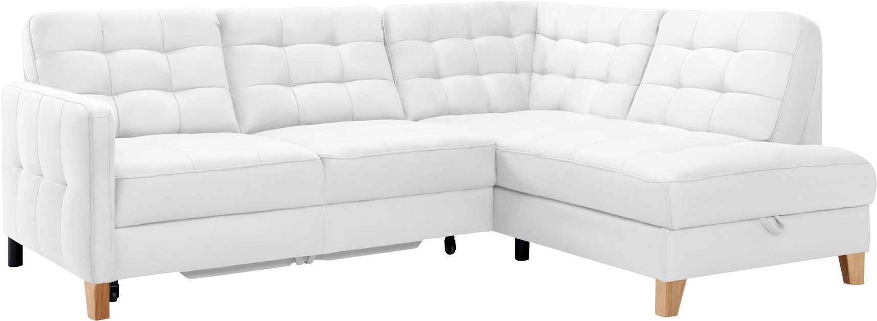exxpo - sofa fashion Hoekbank Elio, compact en comfortabel, handig, tijdloos design, L-vorm