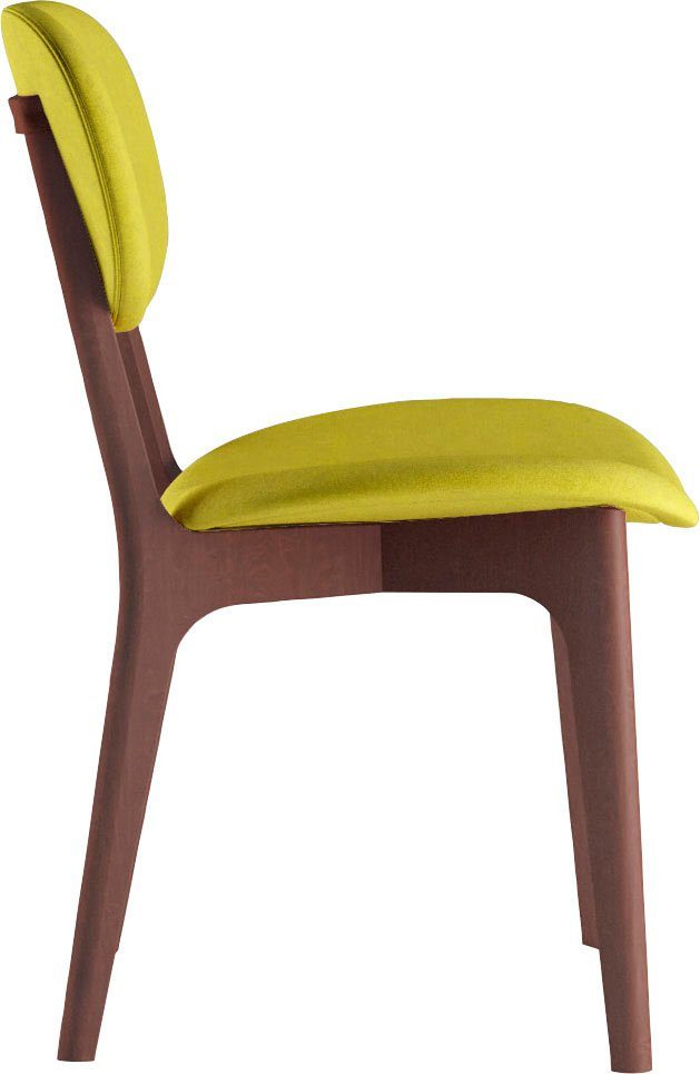 INOSIGN Stoel COZY Made in Italy Frame in beuken, kersen- of notenhout, massief hout, designstoel (set, 2 stuks)