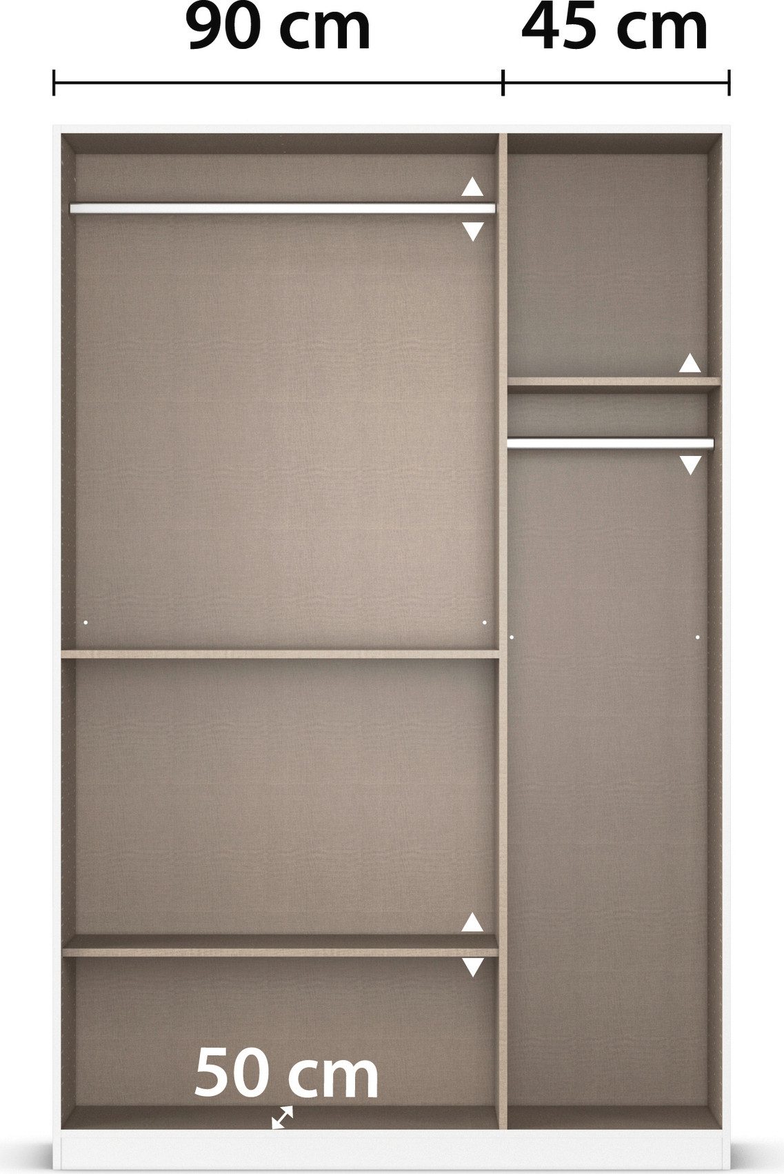 rauch Draaideurkast Kledingkast kast garderobe MAIKA met decor-front 2 lades, in verschillende breedtes, hoogtes, kleuren, made in germany