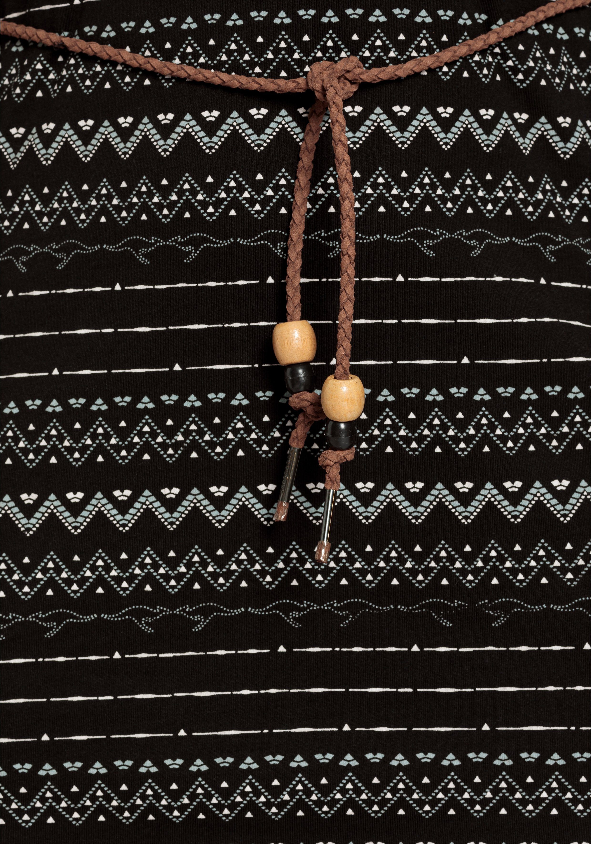 KangaROOS Jerseyjurk met modieus zigzag streepdesign nieuwe collectie (set Met een afneembare riem)