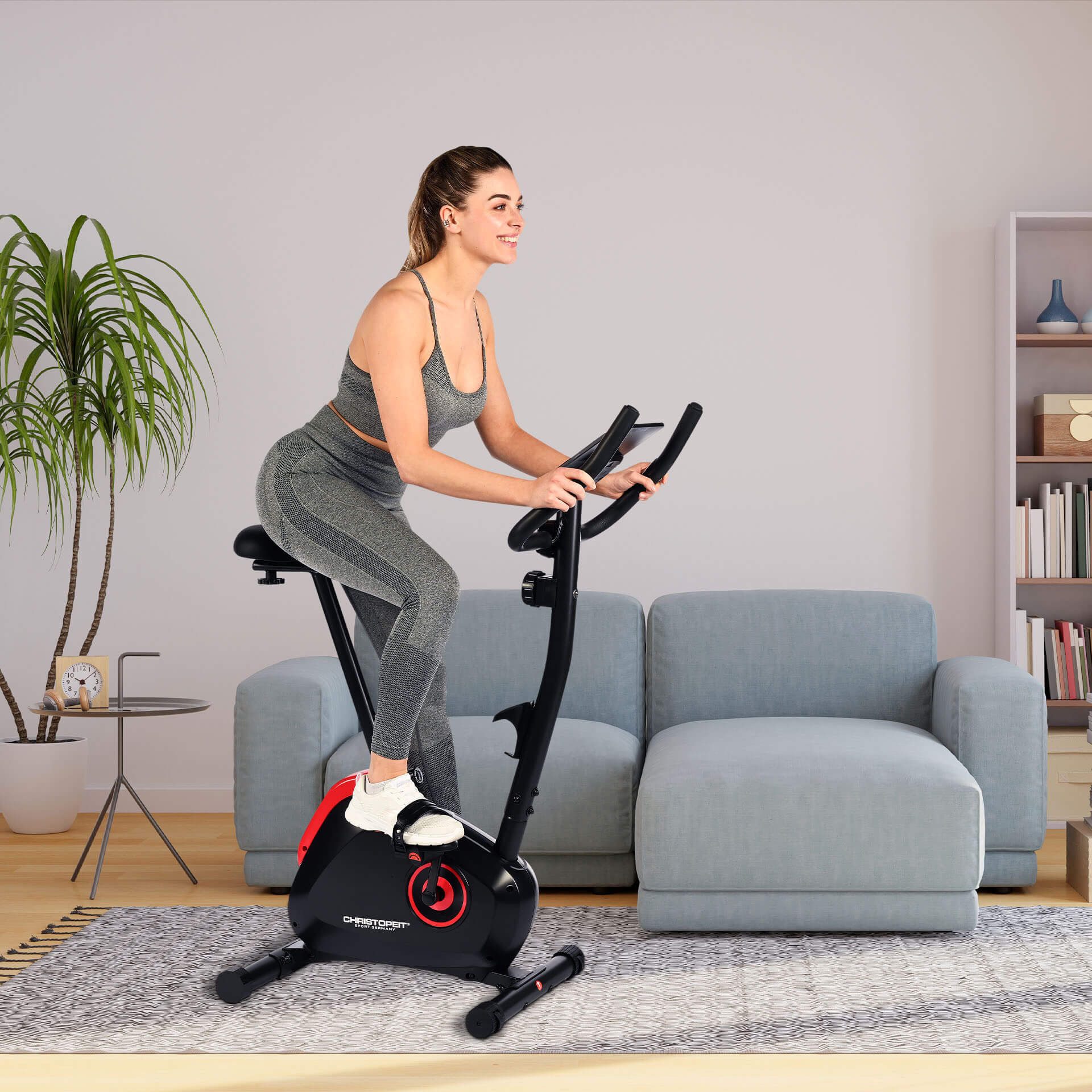 Christopeit Sport® Hometrainer HT 2.0 Swinggewicht ca. 5 kg, 8 weerstandsniveaus