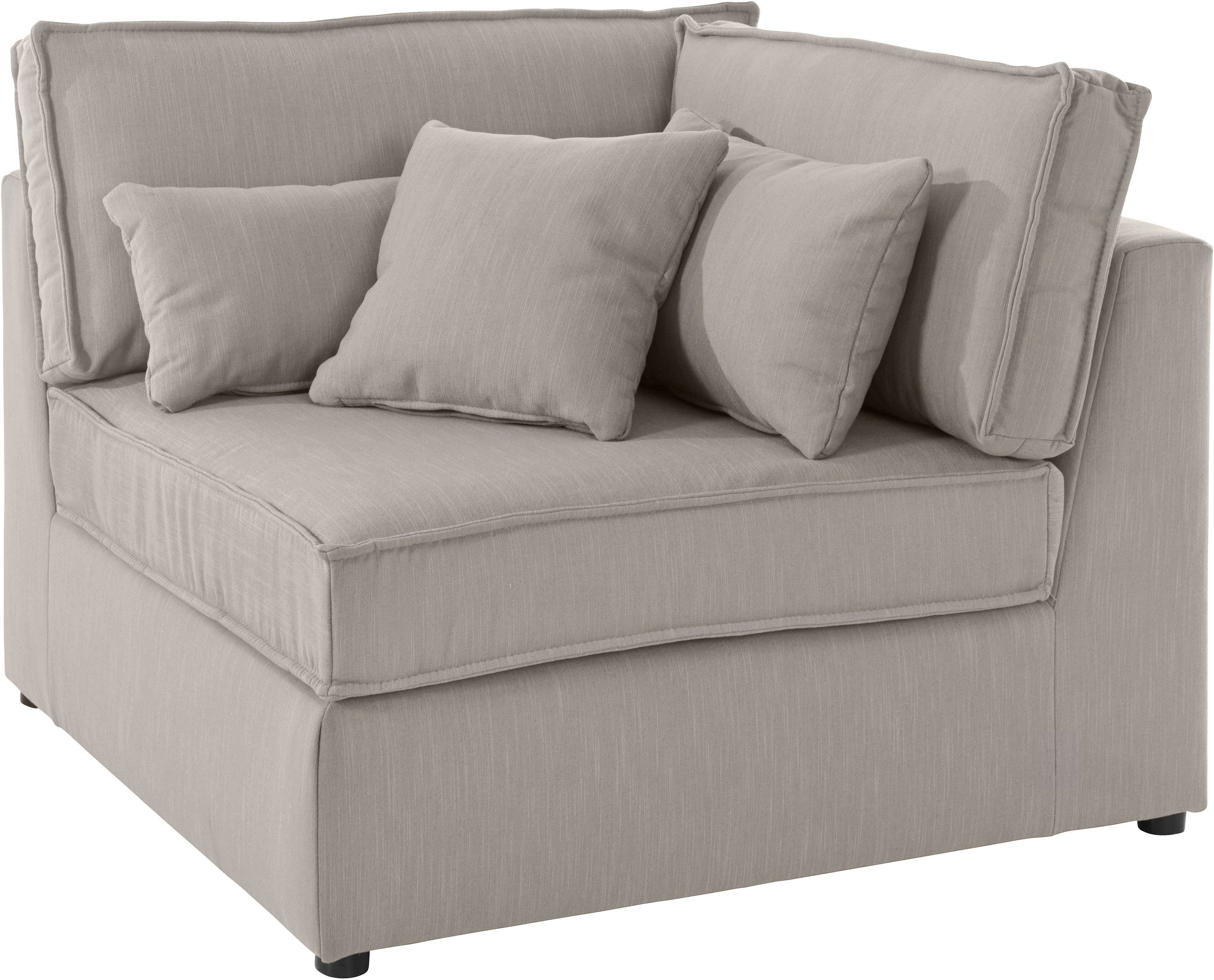 RAUM.ID Bank-hoekelement Florid Deel van een modulaire bank , stevig zitcomfort, ook in cord