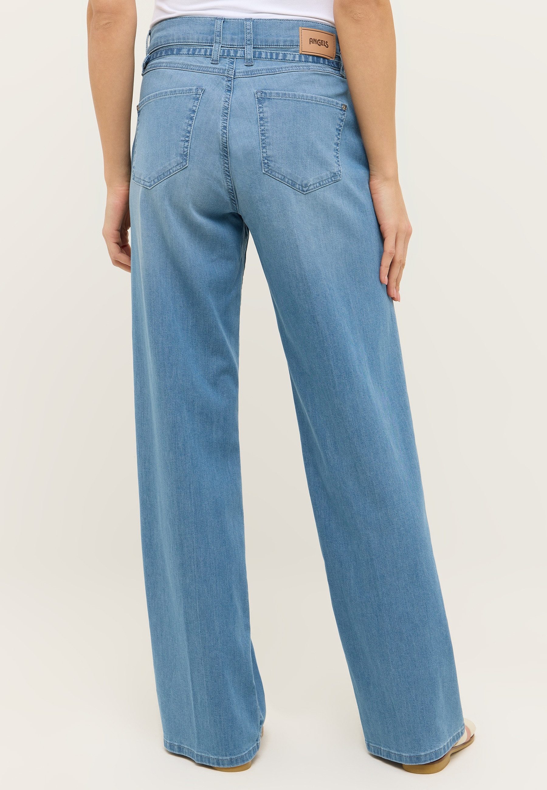 ANGELS Relax fit jeans LIZ BELT met geïntegreerde riem