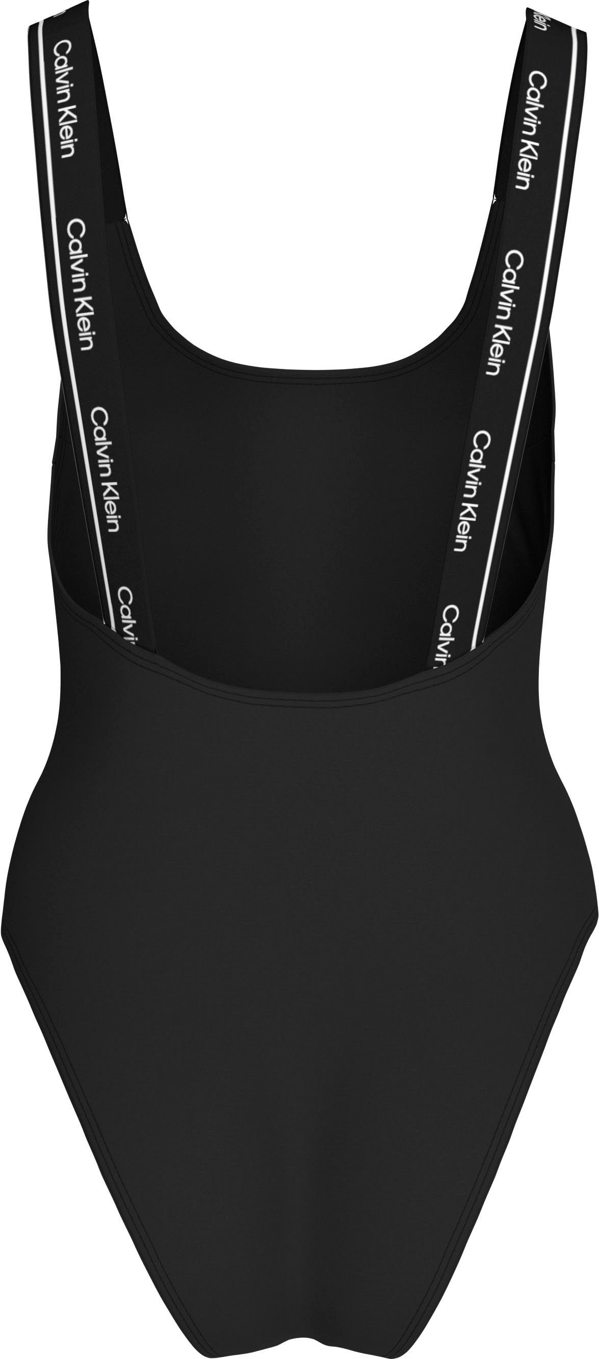 Calvin Klein Swimwear Badpak ONE PIECE-RP met logoprint op de bandjes