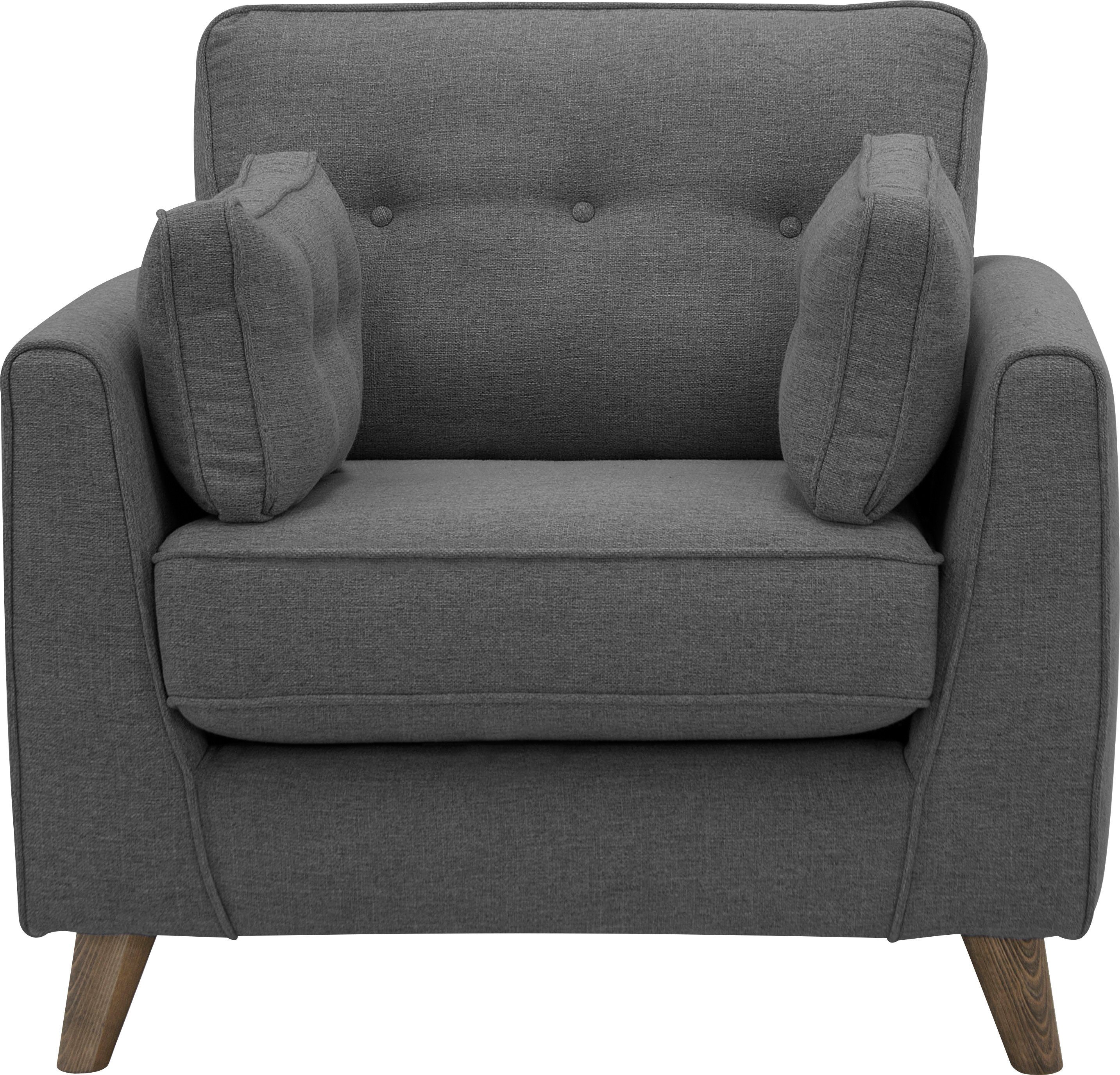 Home affaire Fauteuil Copenhagen fijne opstaande naad, capitonnage achter en armkussen