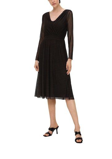 s.Oliver BLACK LABEL Meshjurk met smoke detail