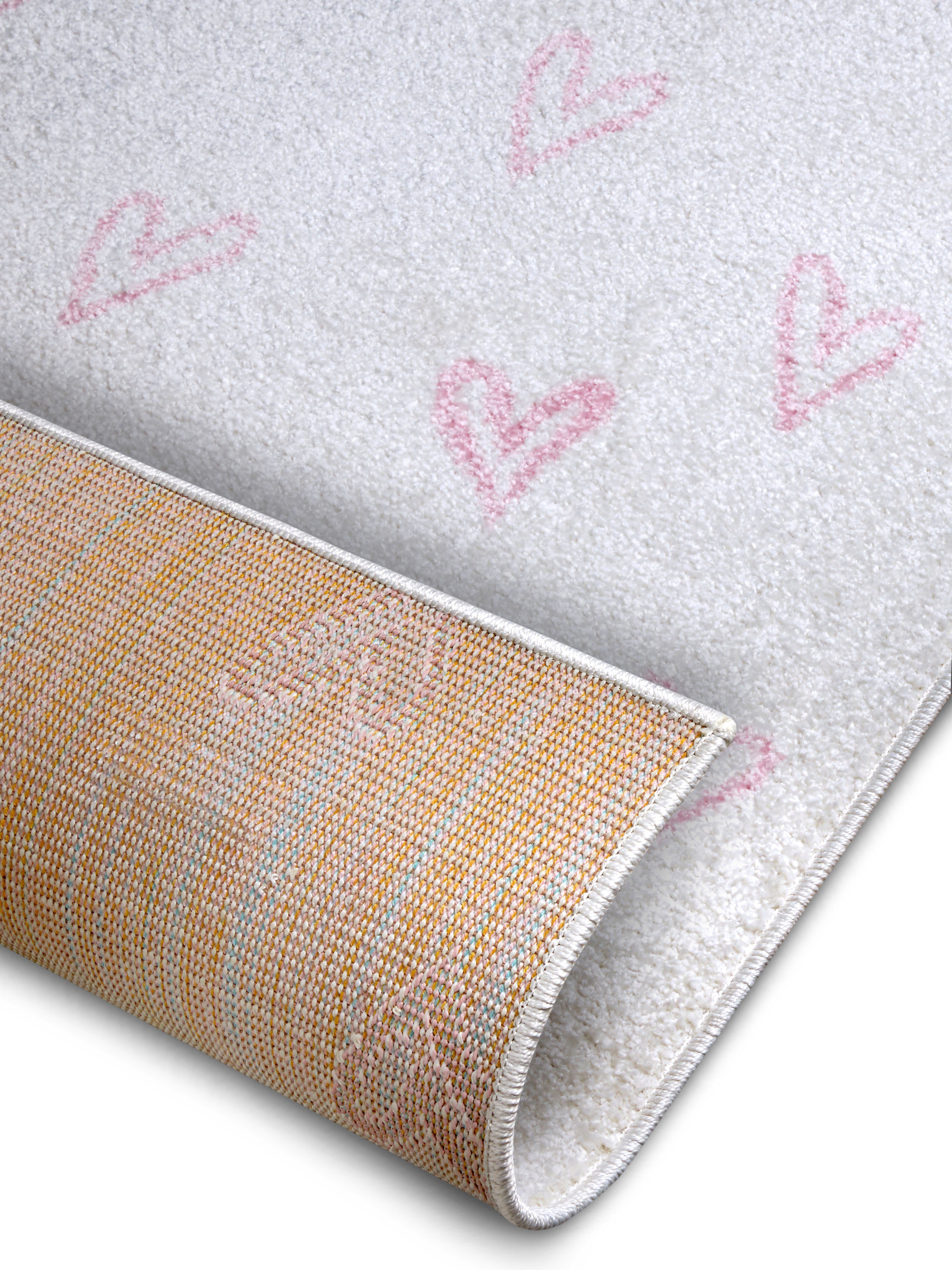 HANSE Home Kindervloerkleed Adventures Hearts Speeltapijt, stevig, kinderkamer, kortpolig, speelondergrond