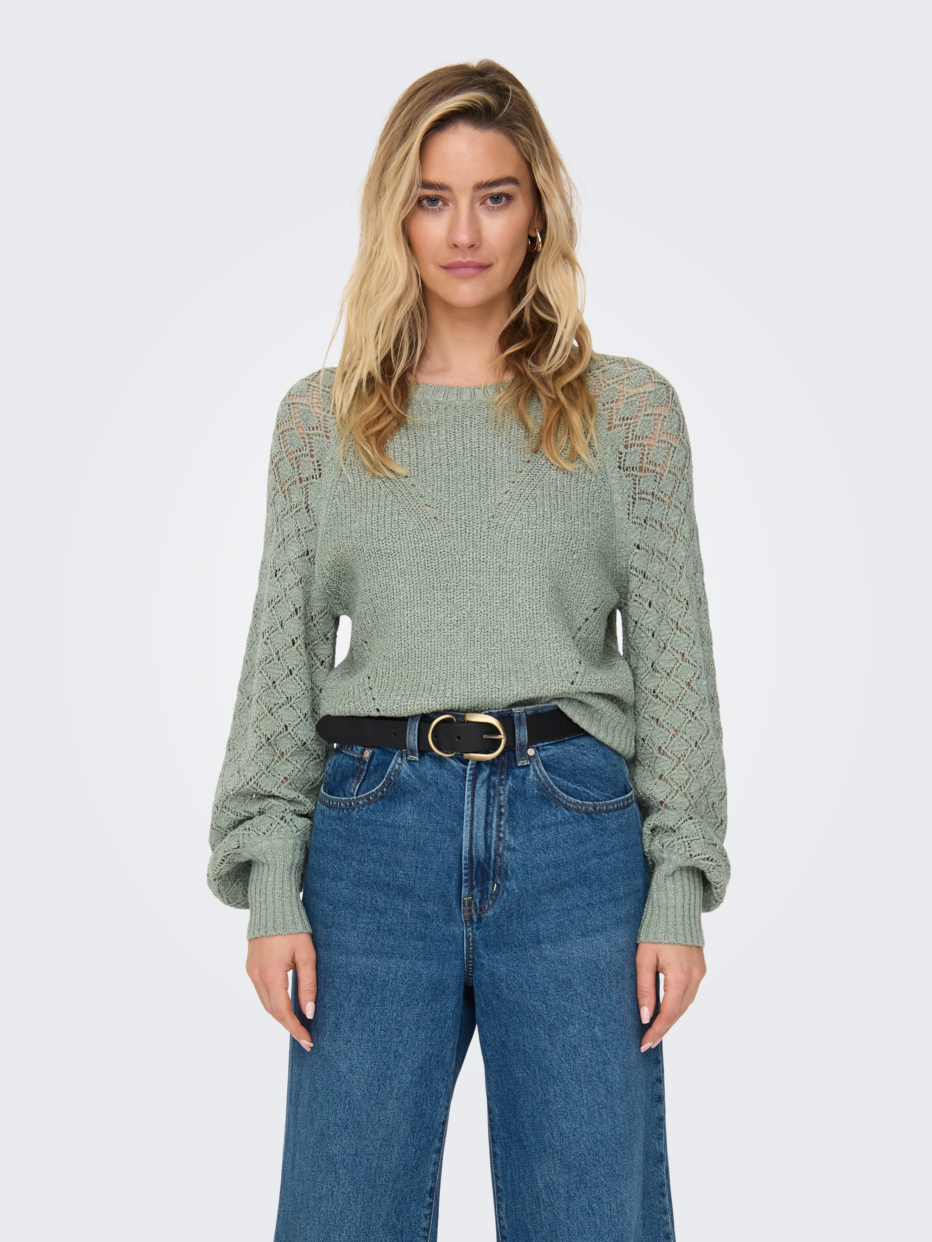 Only Gebreide trui ONLMIAMI LS O-NECK CC KNT