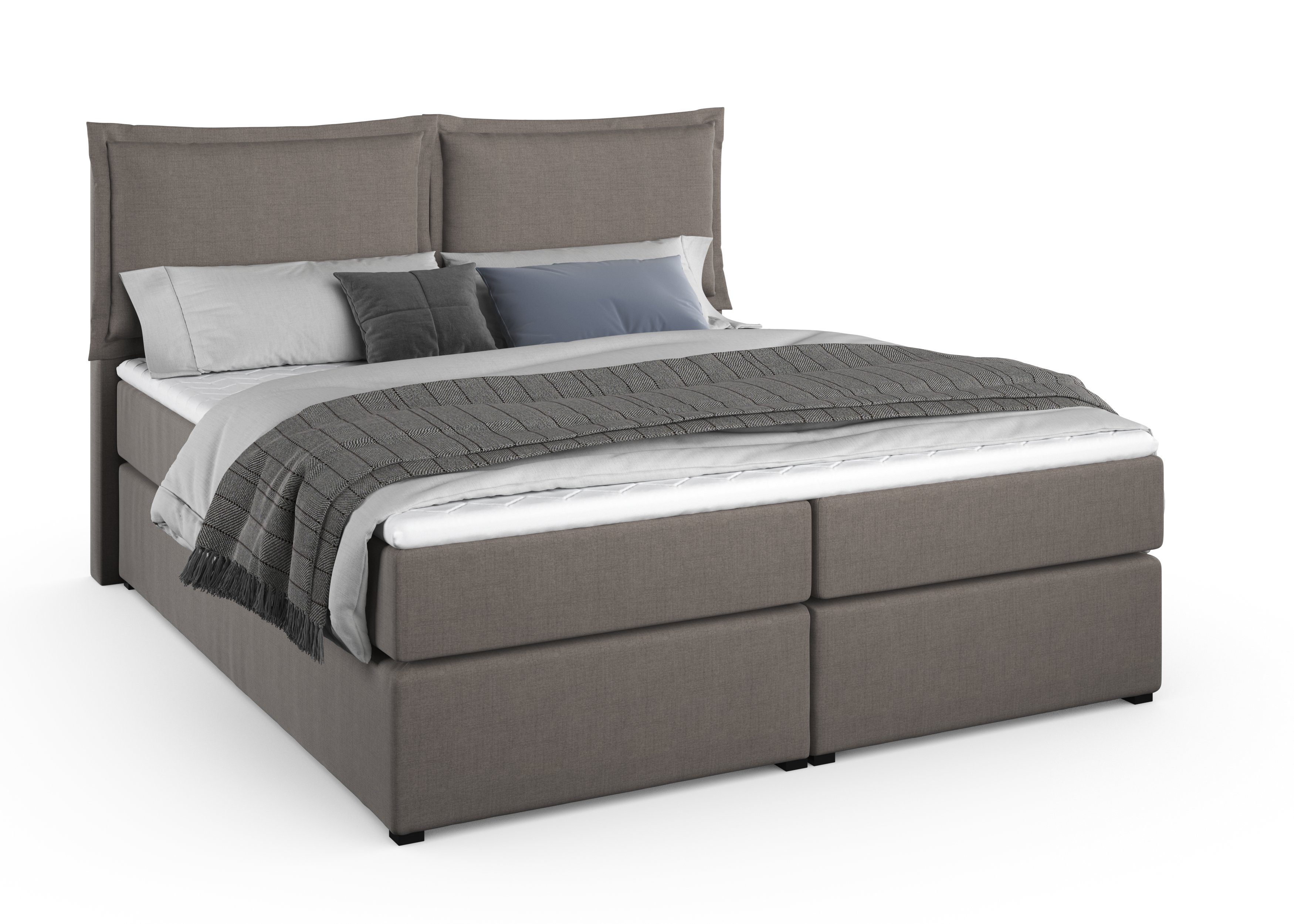 Home affaire Boxspring Lysann 5-voudig verstelbaar hoofdbord, in 4 breedten, 3 matrassoorten
