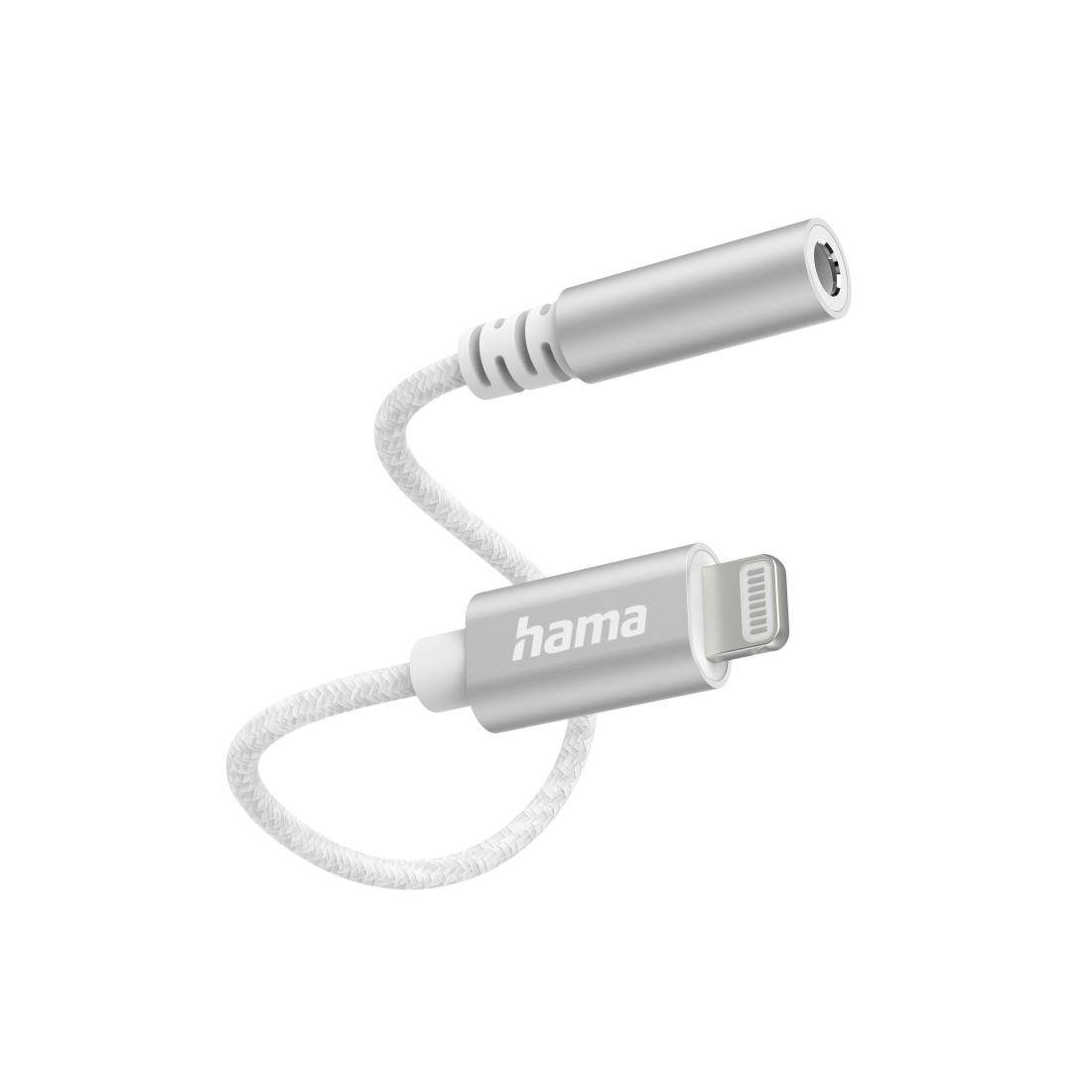 Hama Audio-adapter Aux-Adapter Lightning – 3,5-mm-Klinke-Buchse, Weiß