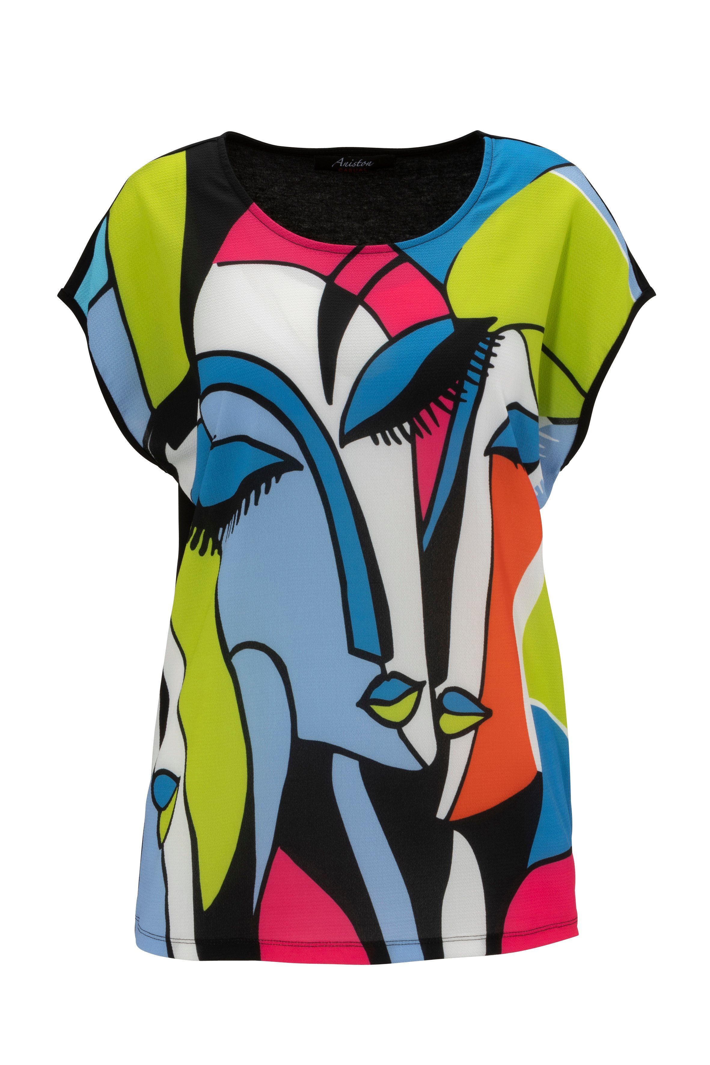 Aniston CASUAL Shirtblouse met kunstzinnig gezicht bedrukt