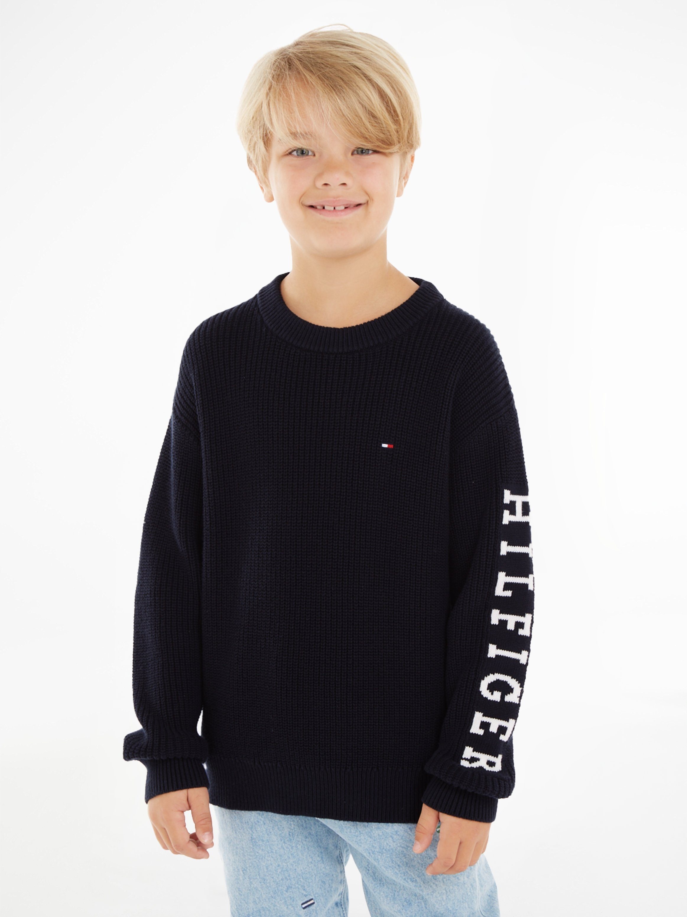 Tommy Hilfiger Gebreide trui MONOTYPE SWEATER met modieuze labels