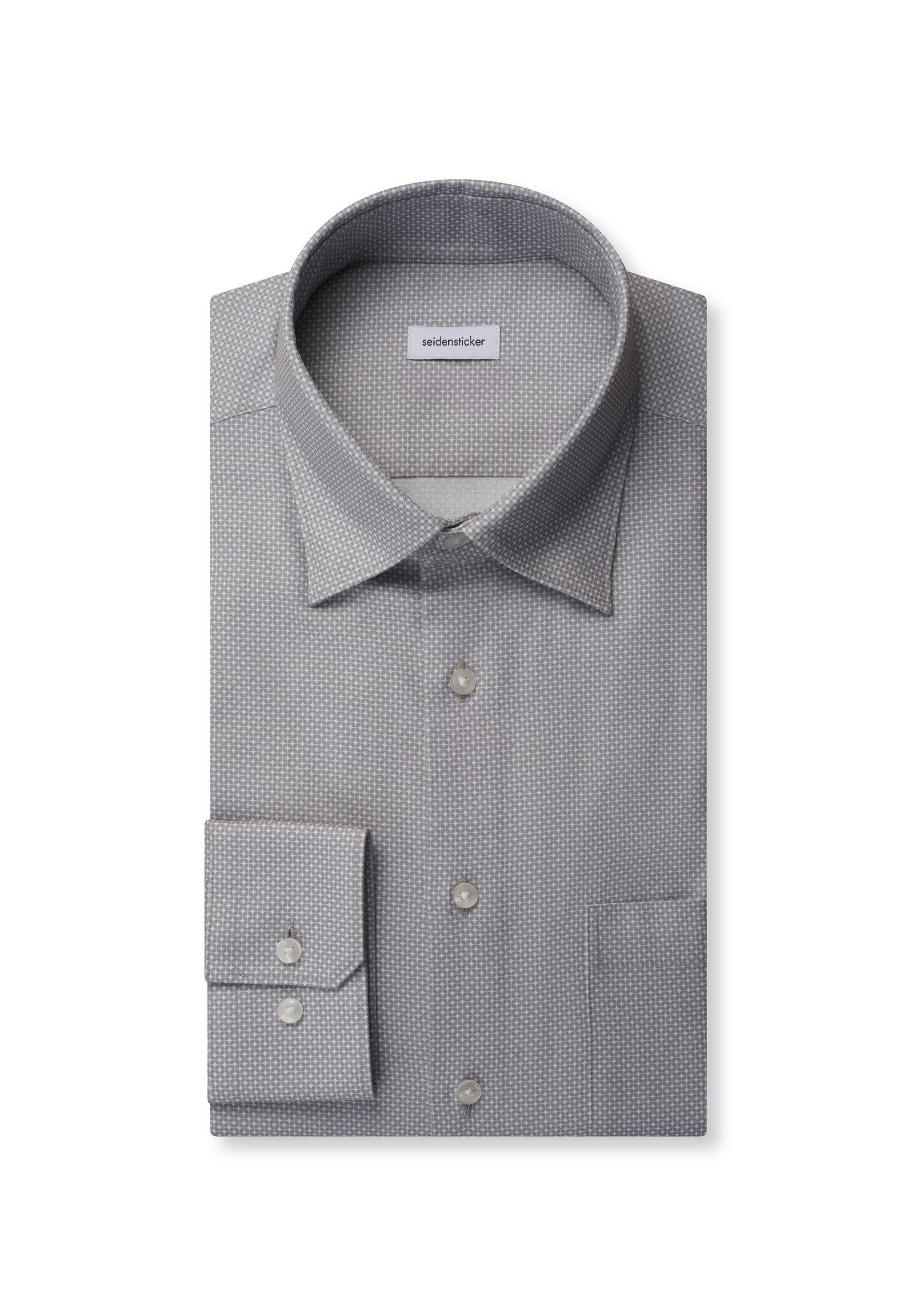 seidensticker Businessoverhemd Zwarte roos Regular 1/1 Bedekte Button-Down-kraag print