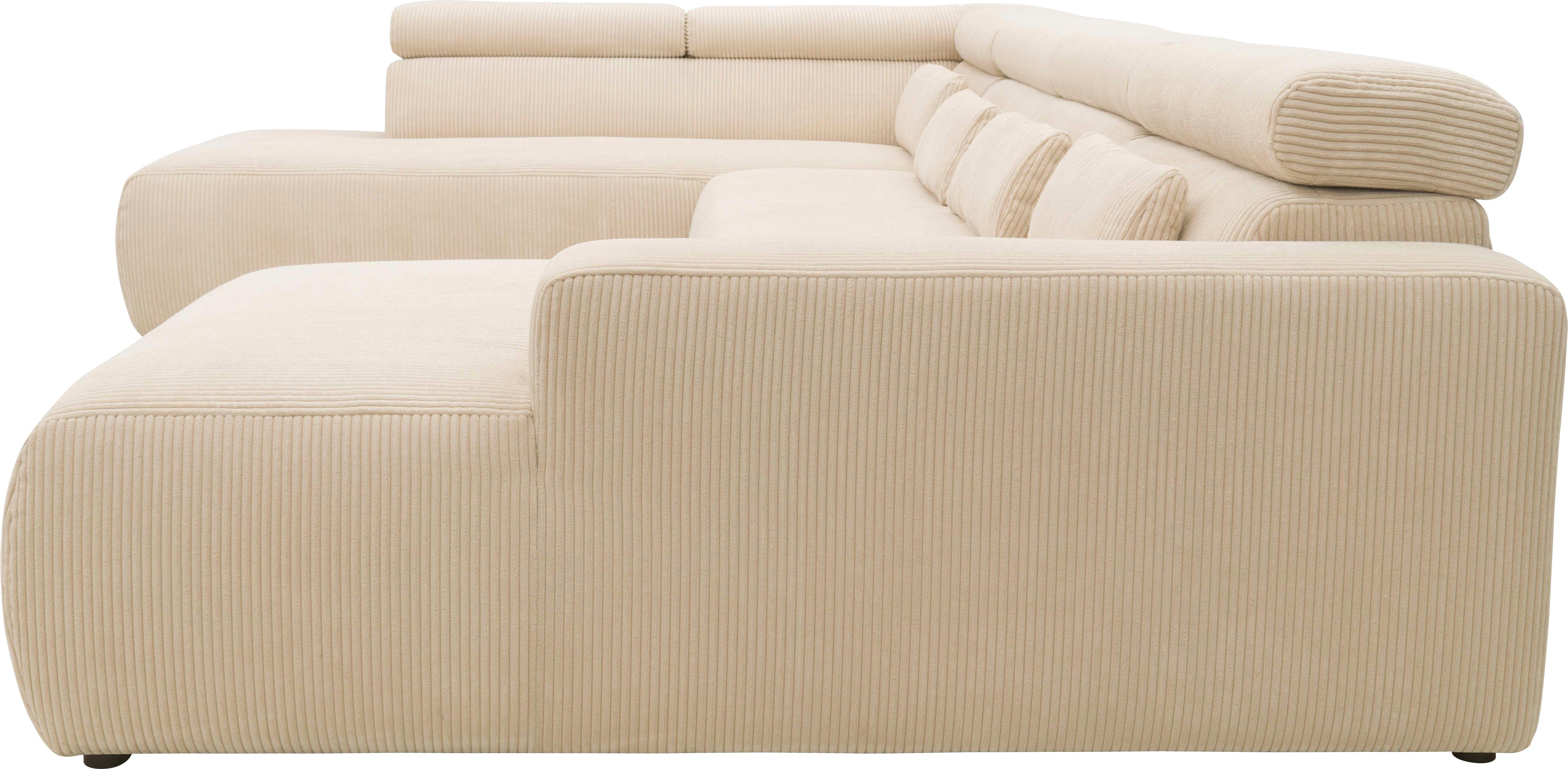 DOMO collection Zithoek Brandon veel bekledingssoorten, ook in cord en leer, incl. nierenkussen