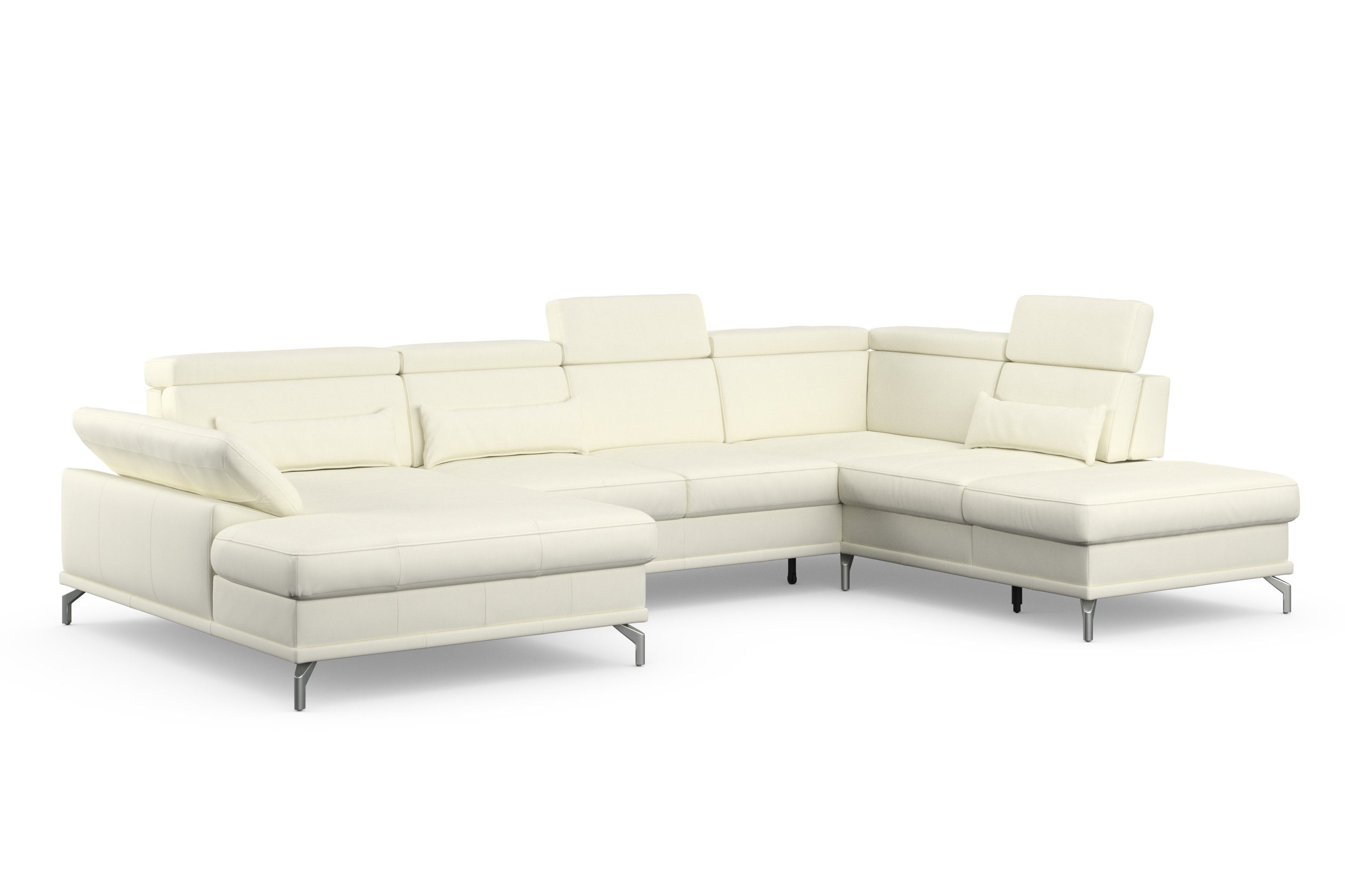 sit&more Zithoek Cabrio U-vorm, met zitdiepteverstelling, arm- en hoofdsteunverstelling