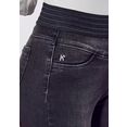 kaporal skinny fit jeans sable met comfortabele elastische band zwart