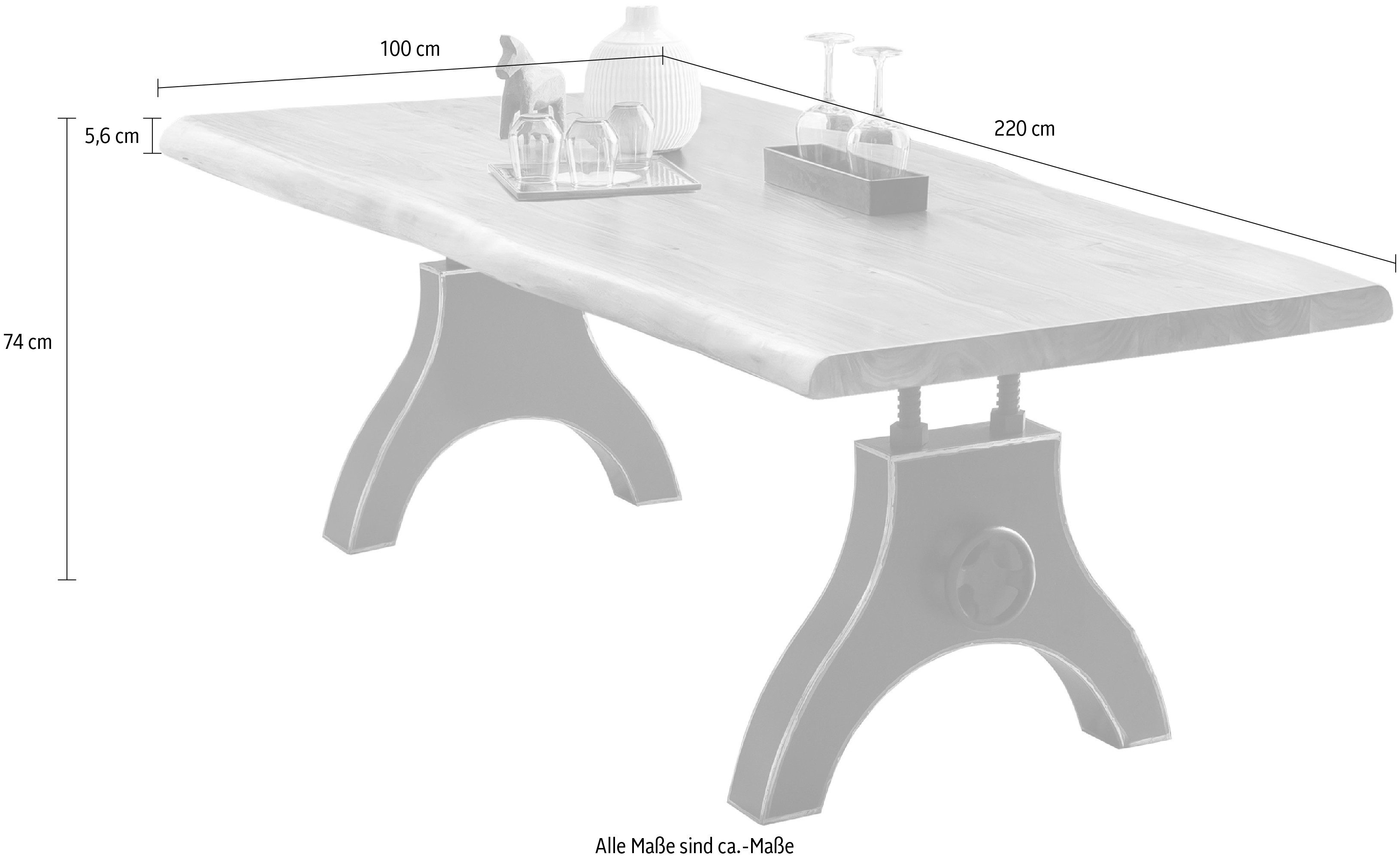 SIT Eettafel extra hoge plaatdikte van 56 mm