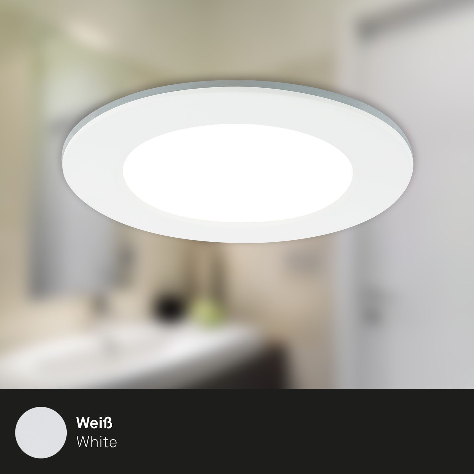 Briloner Leuchten Ledinbouwlamp 3-pack LED inbouwlampen RGB-CCT, wit